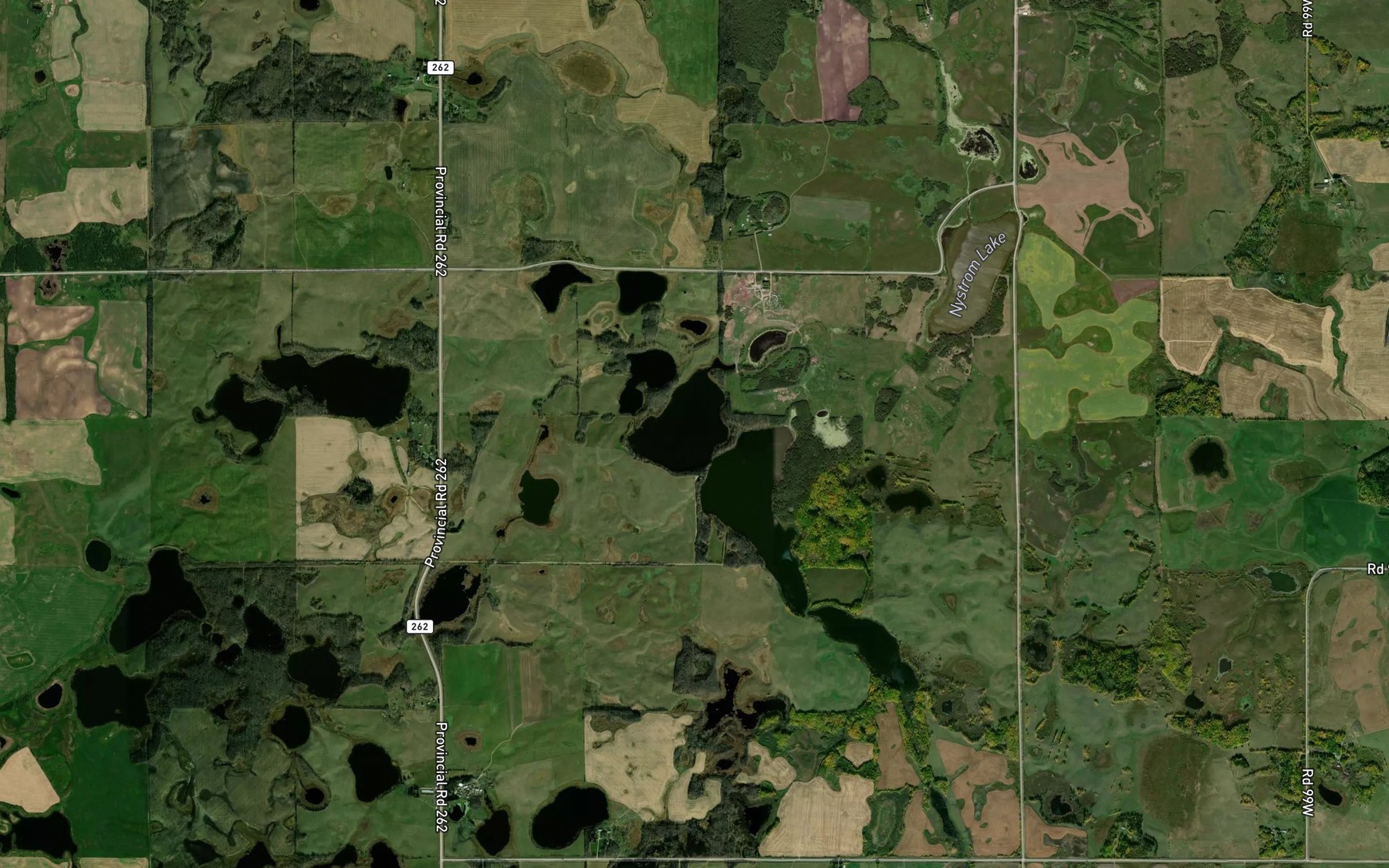 Satellite map of the West Eighteen Lake