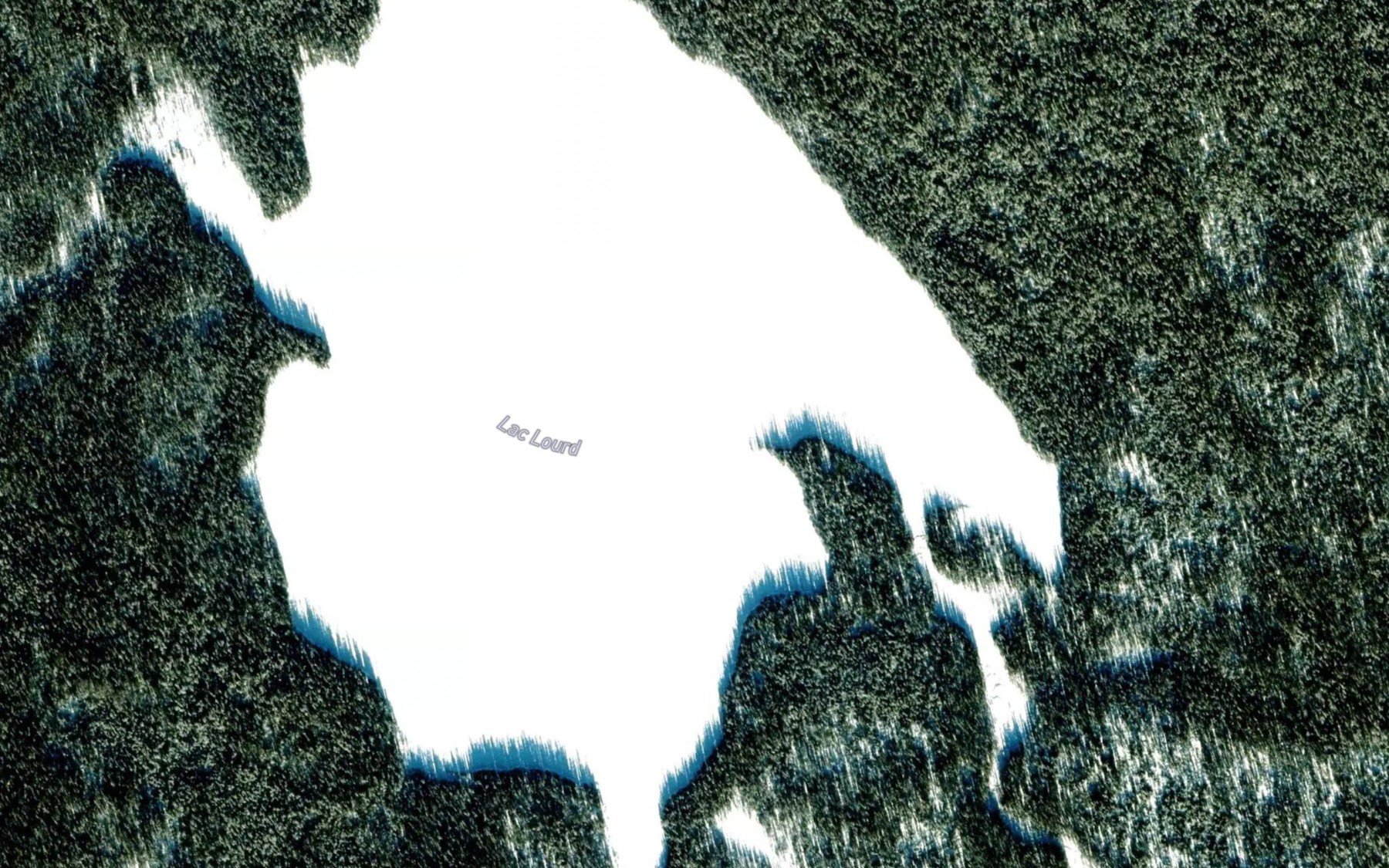 Satellite map of the Lac Leger