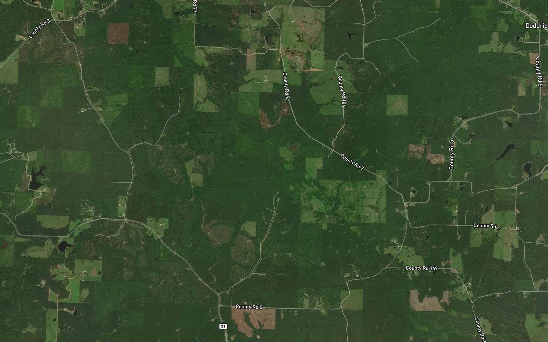 Satellite map of the Day Branch
