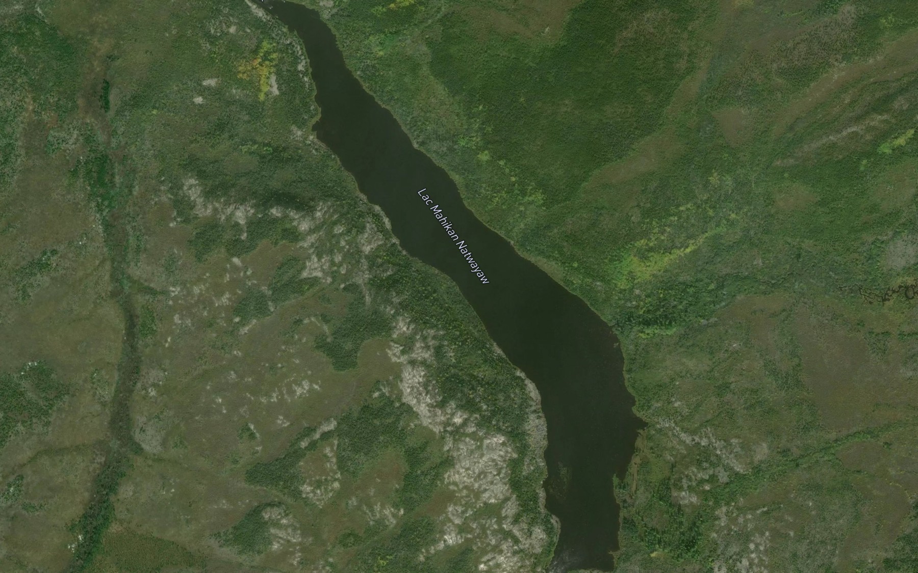 Satellite map of the Lac Mahikan Natwayaw