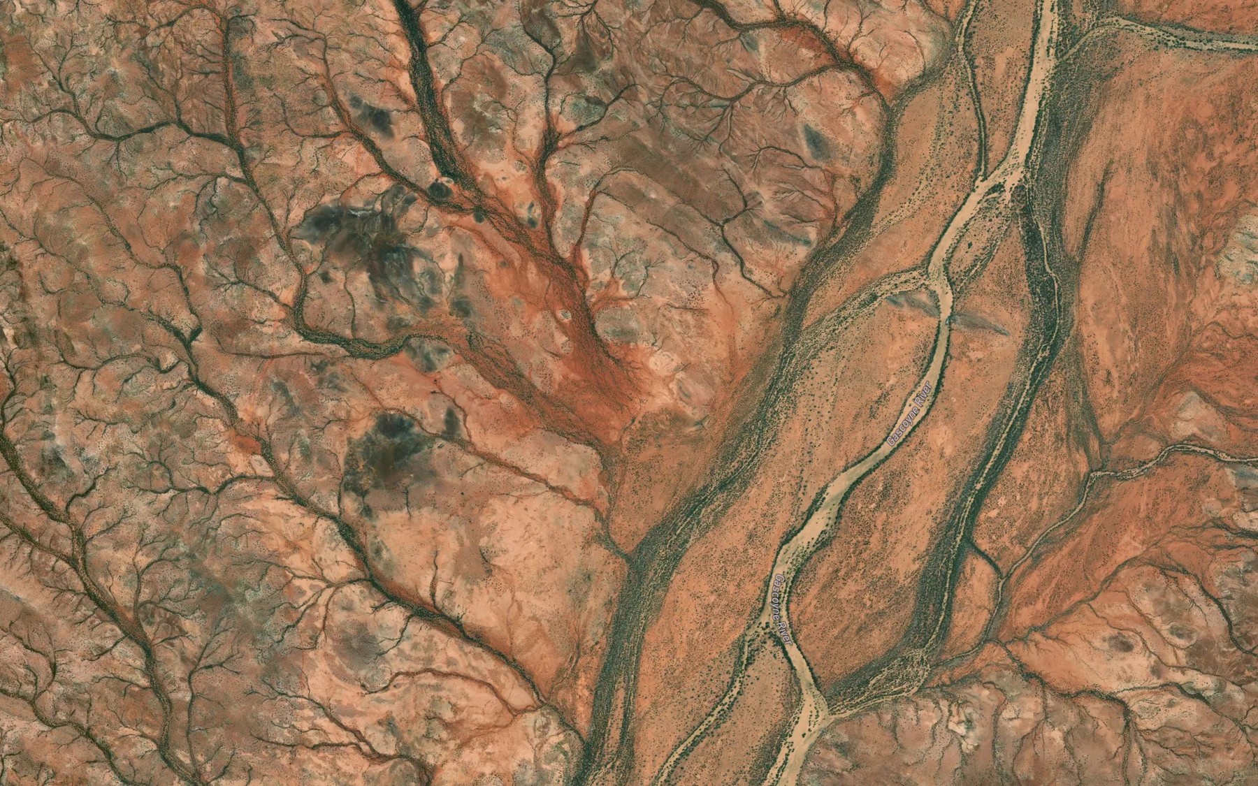 Satellite map of the Booree Creek