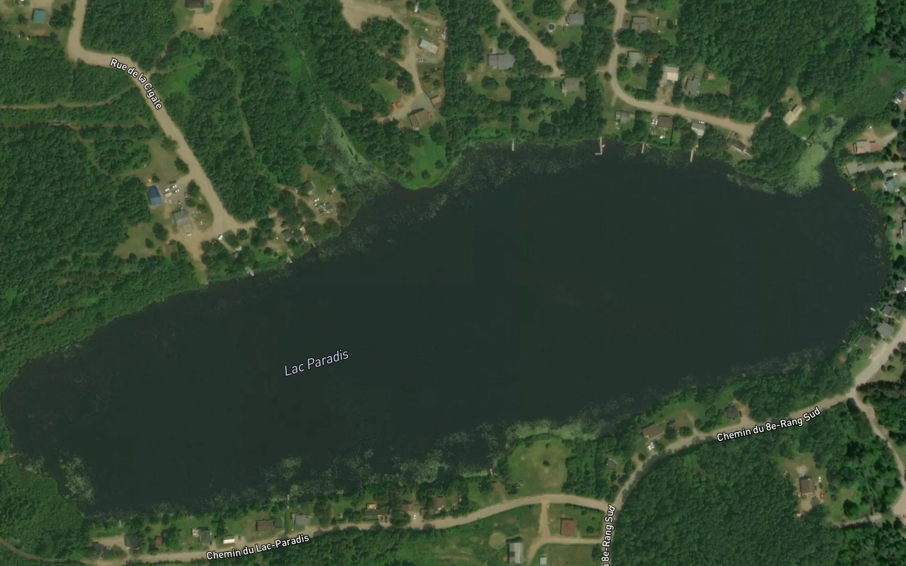 Satellite map of the Lac Paradis