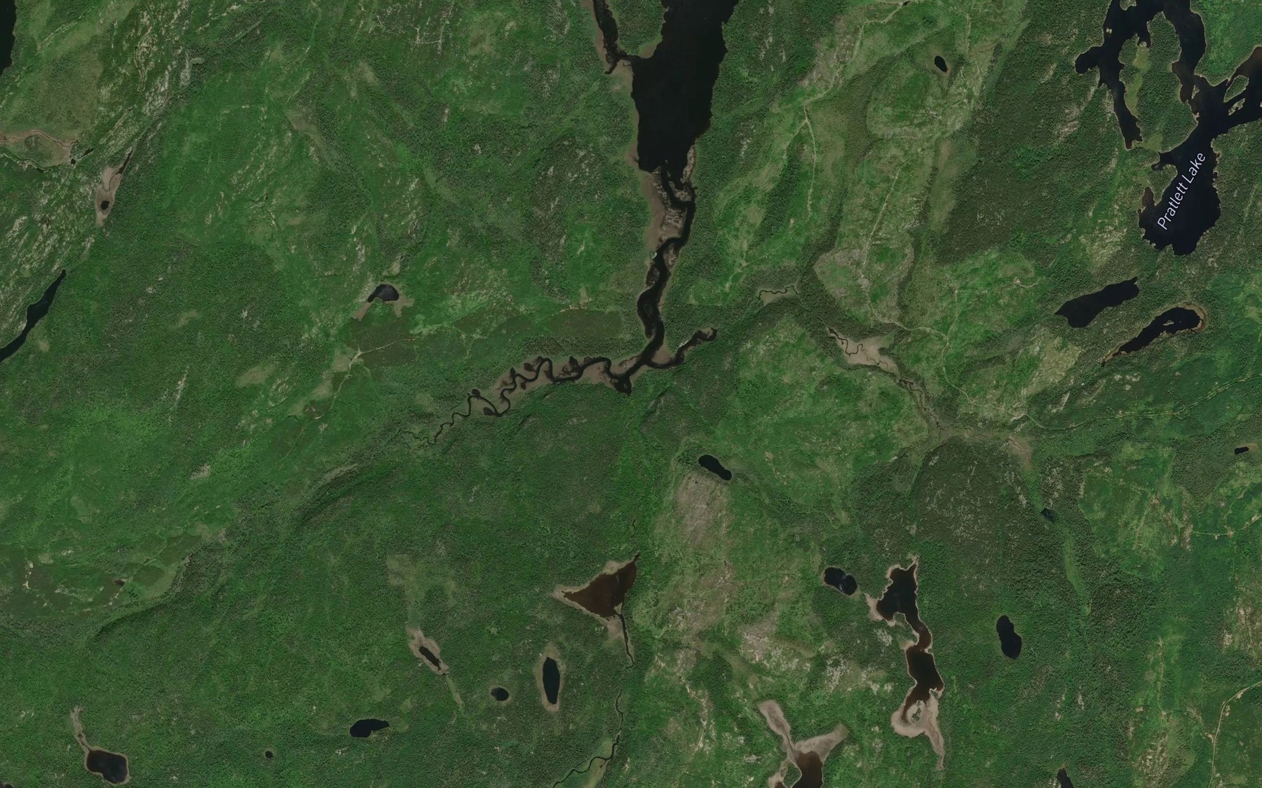Satellite map of the Trapnarrows Creek