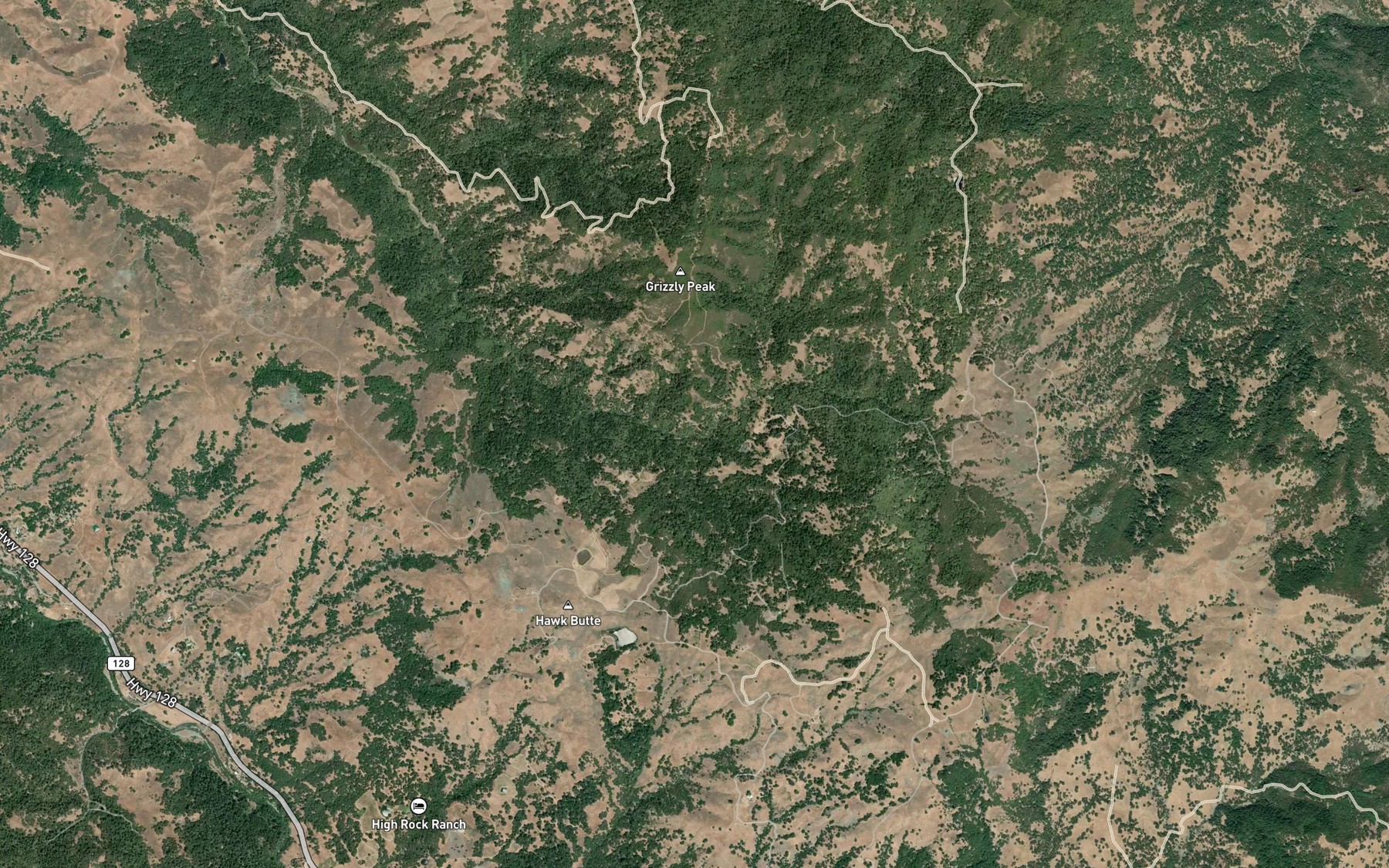 Satellite map of the Bald Mill Creek