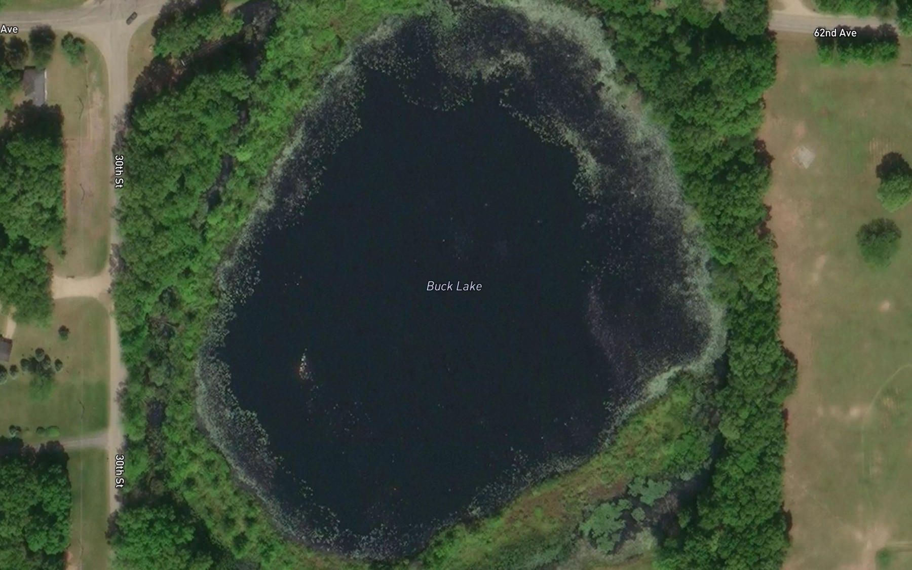 Satellite map of the Buck Lake