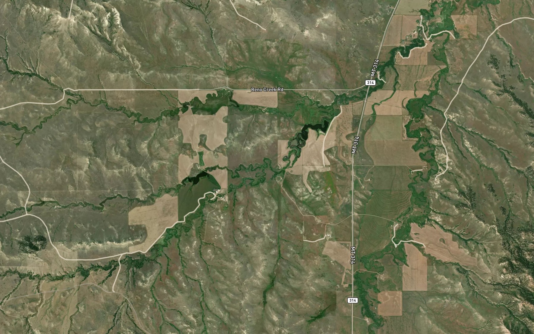 Satellite map of the Middle Fork Davis Creek