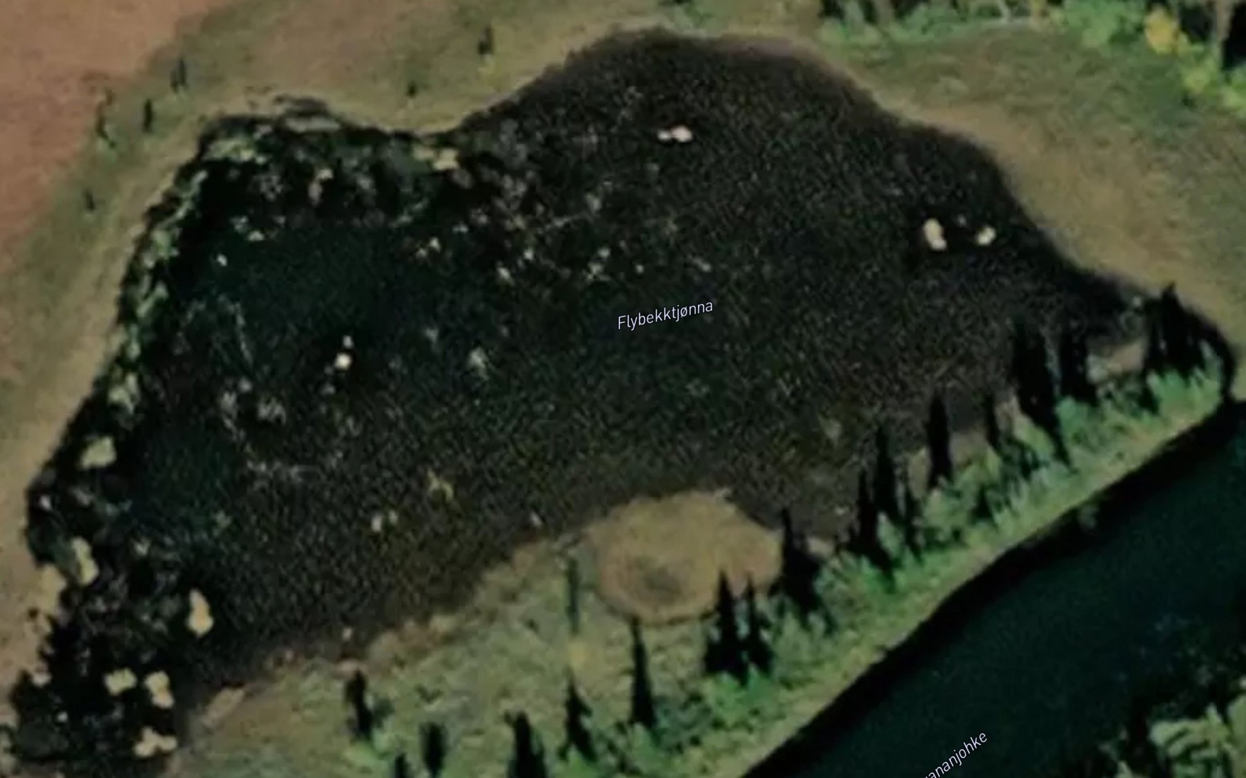 Satellite map of the Flybekktjorna