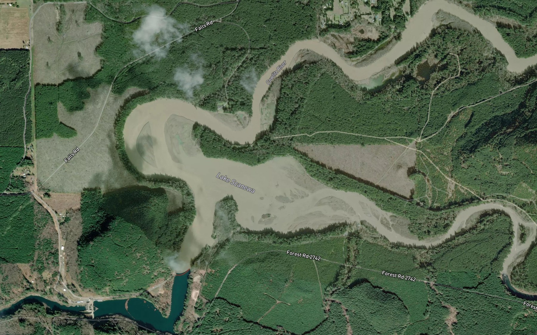 Satellite map of the Lake Scanewa