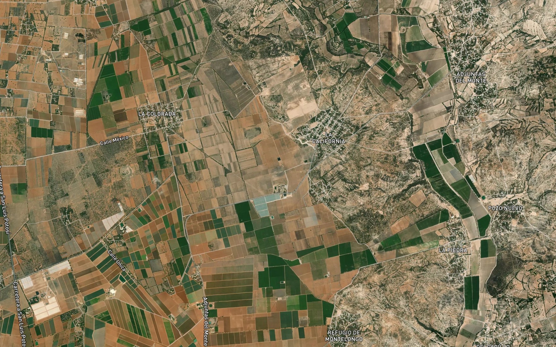 Satellite map of the Los Patos