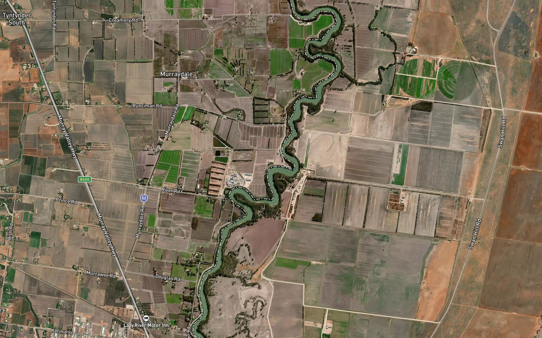 Satellite map of the Spot 1