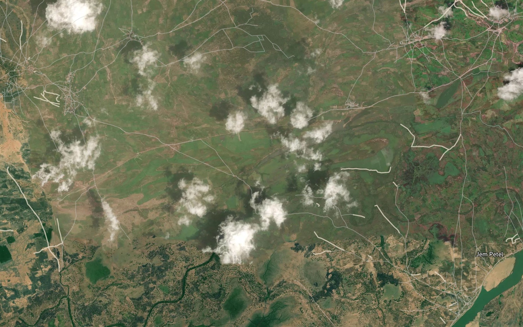 Satellite map of the River Ledzam