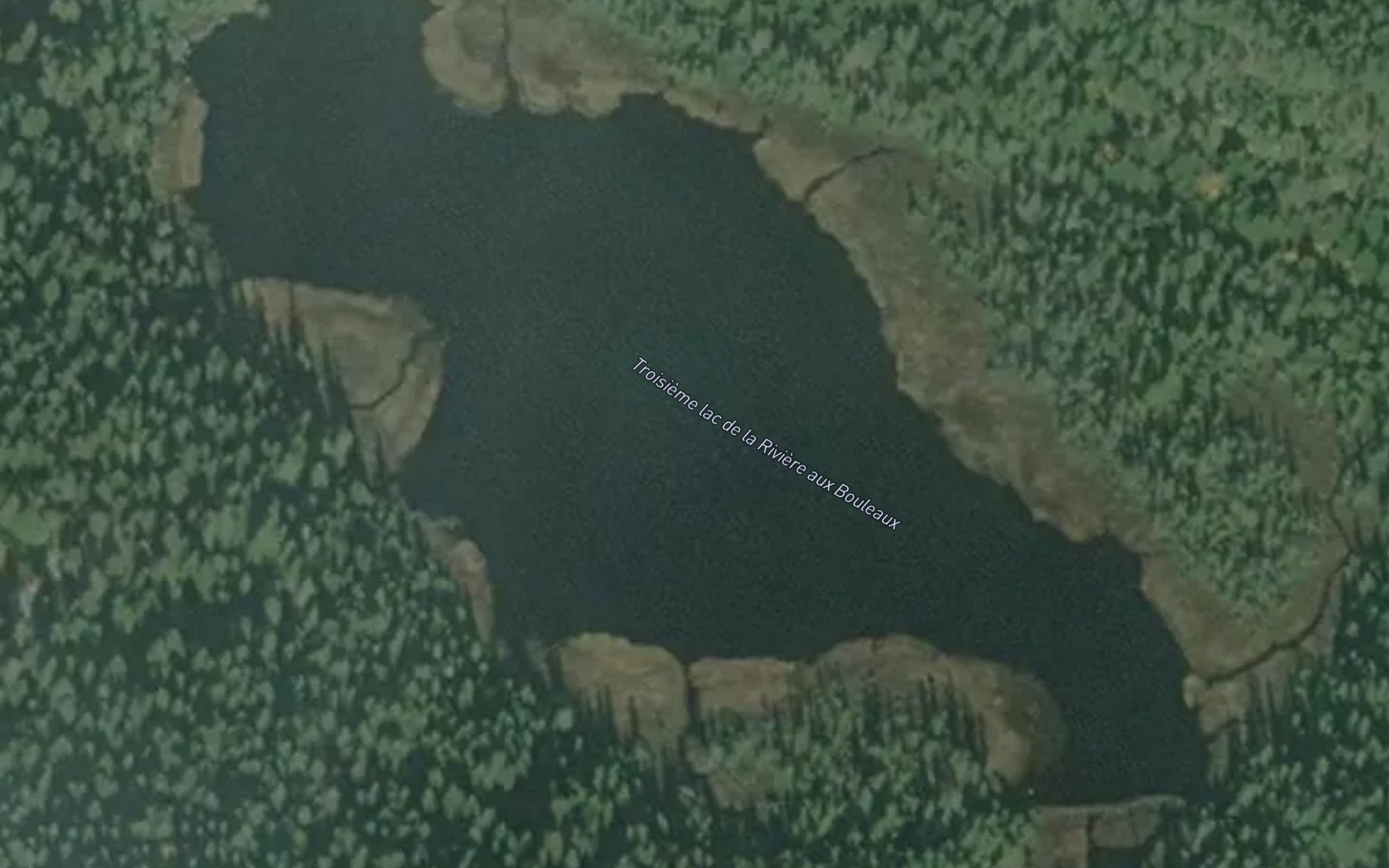 Satellite map of the Troisieme lac de la Riviere aux Bouleaux