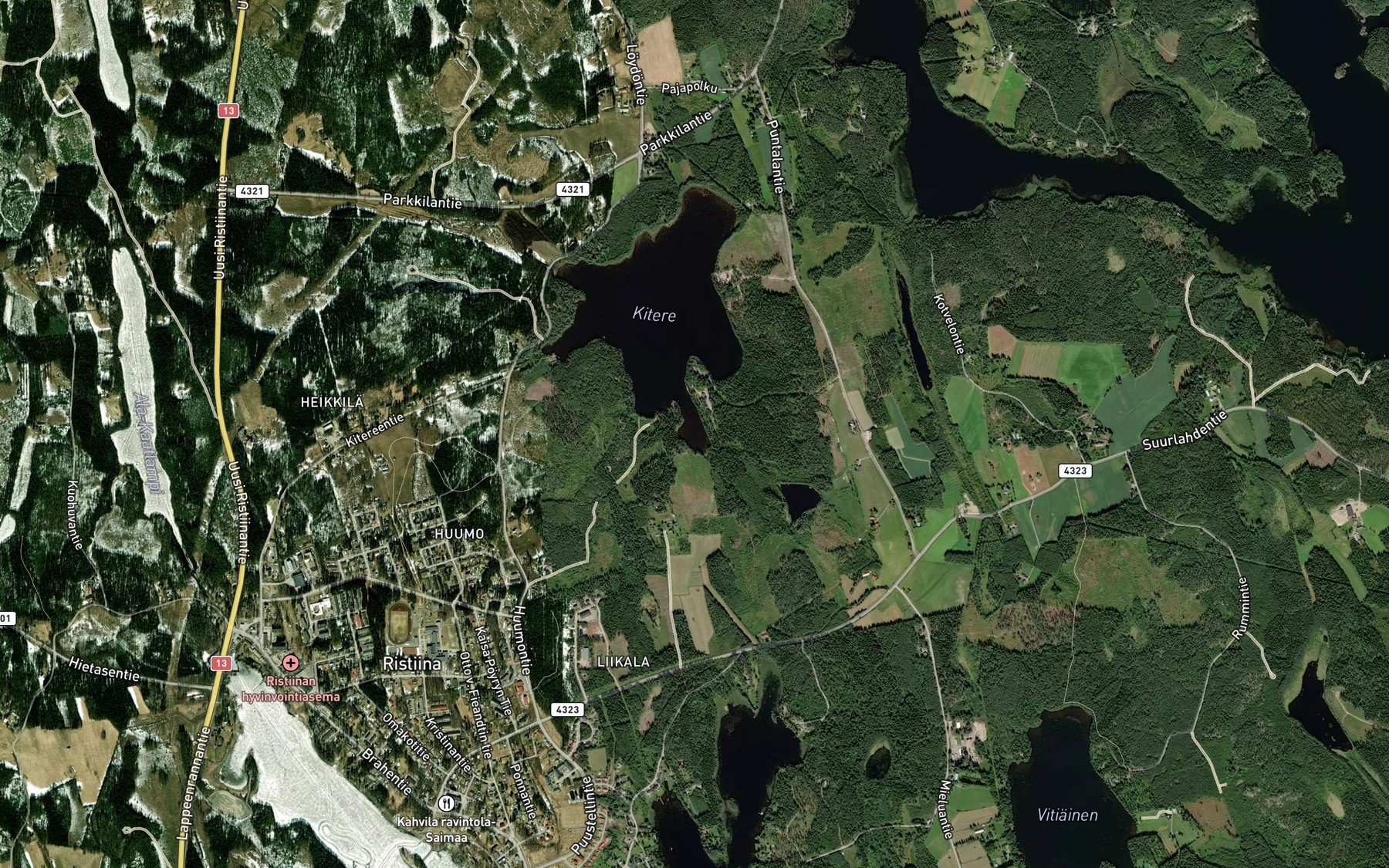 Satellite map of the Kuikonlahti