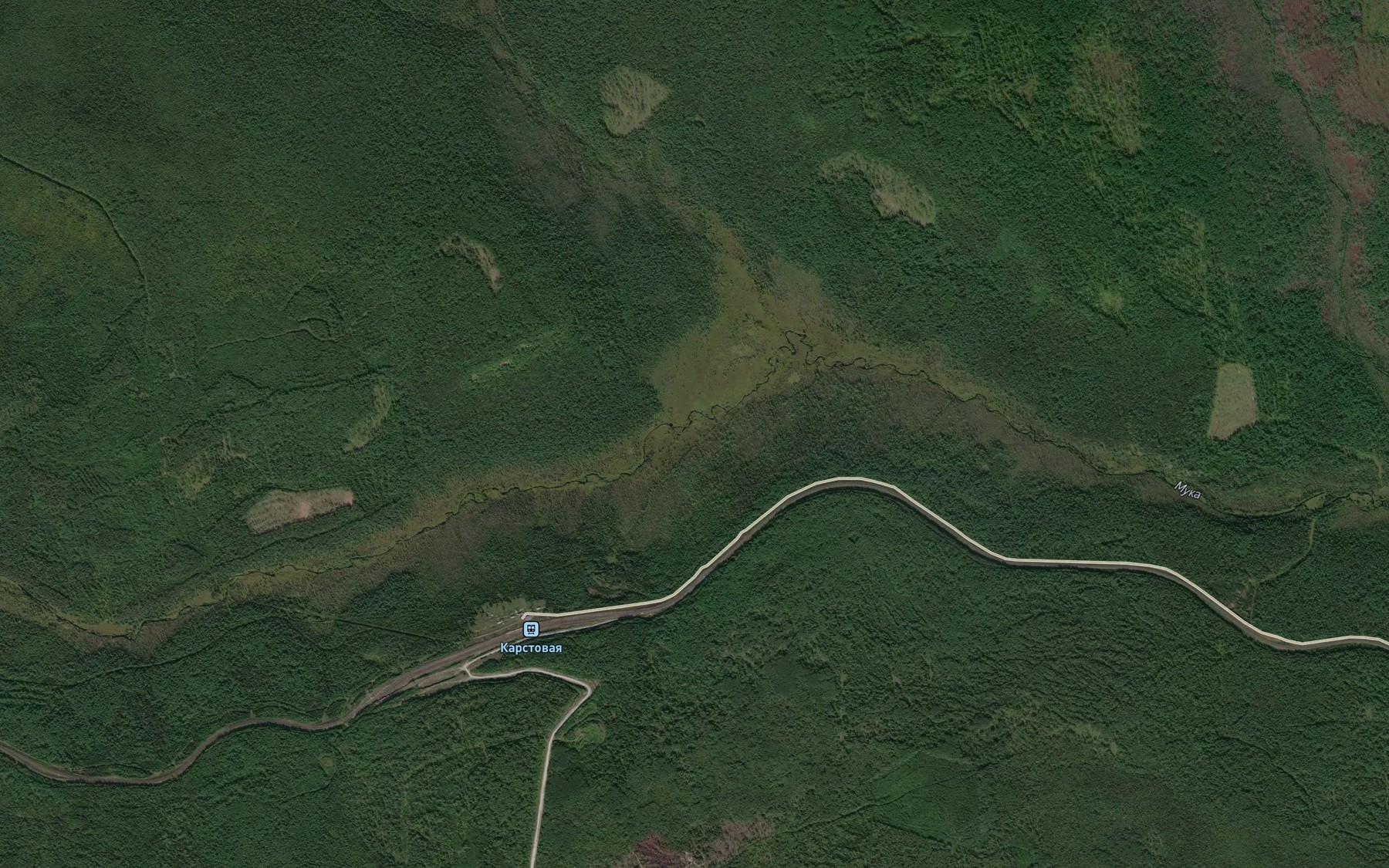 Satellite map of the Malaya Rassokha