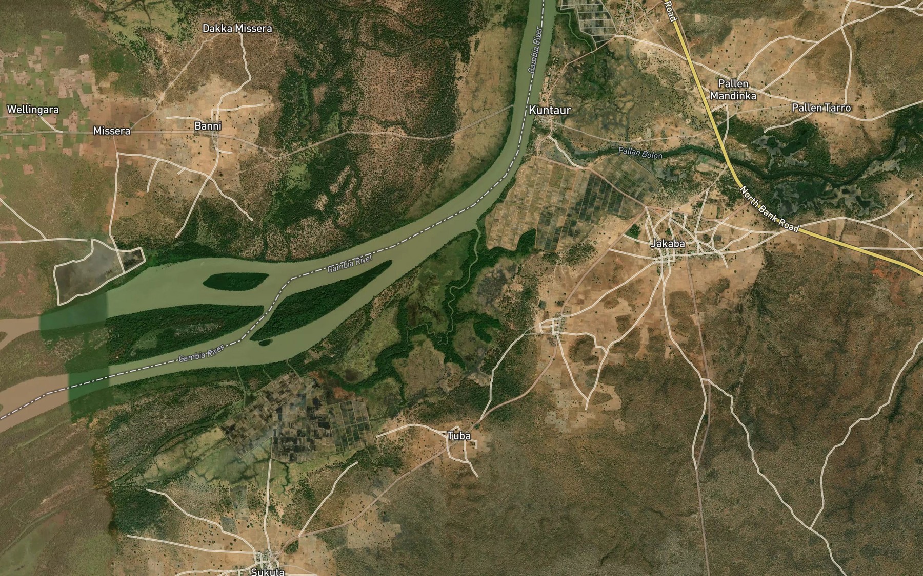 Satellite map of the Brandy Bolon