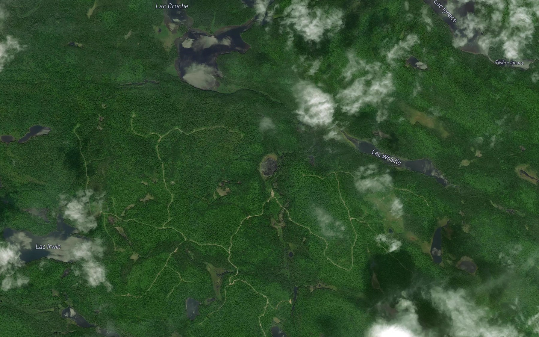 Satellite map of the Lac de la Cabane