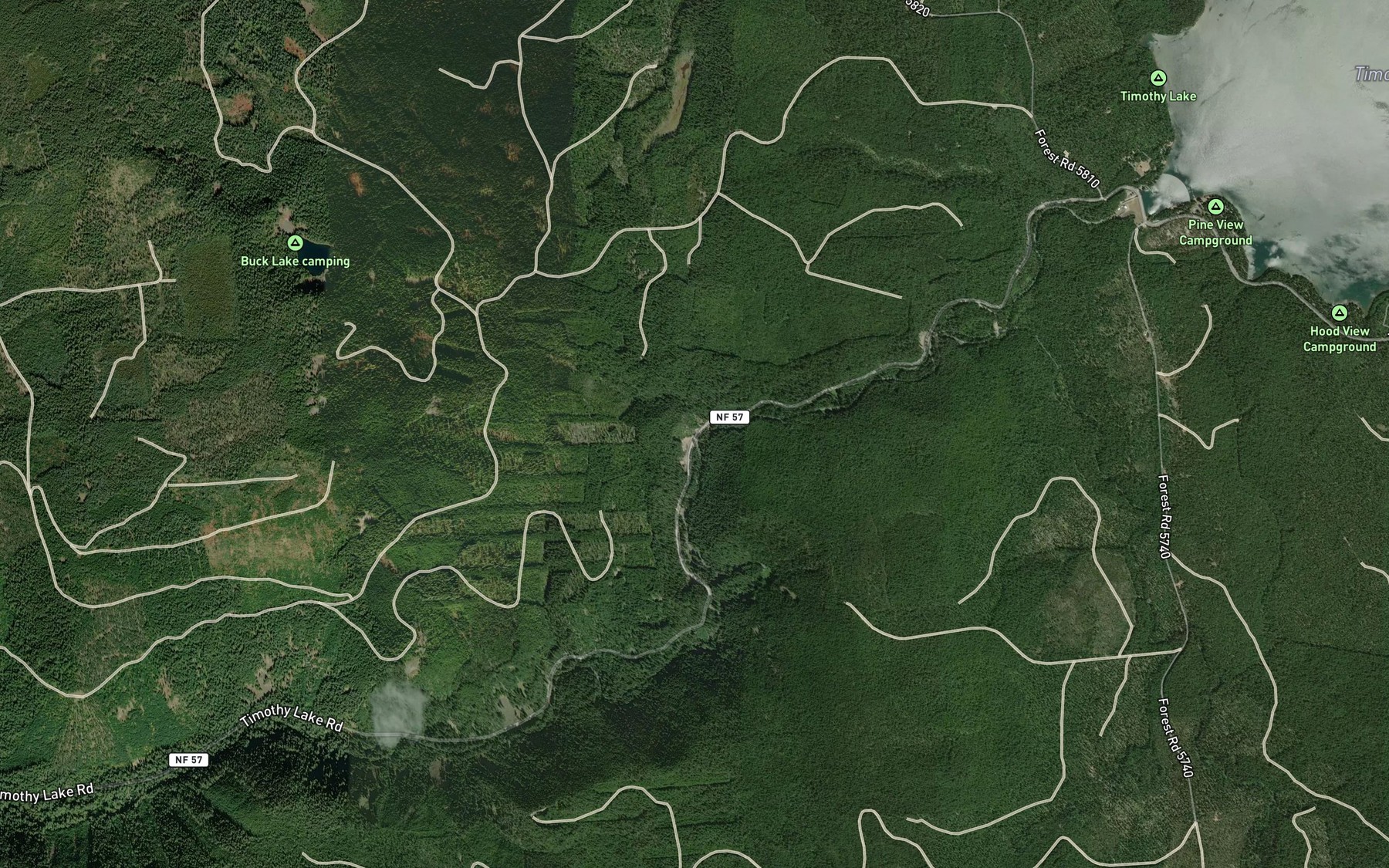 Satellite map of the Buck Creek