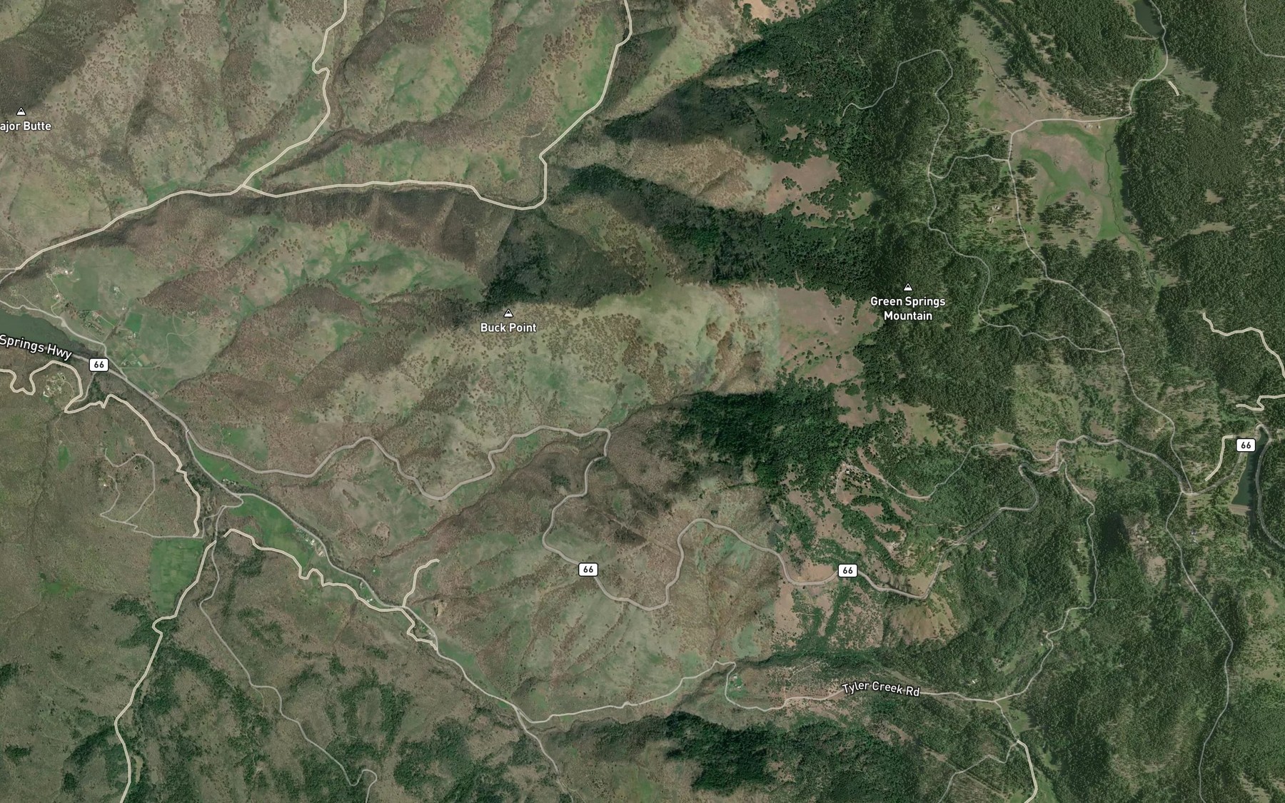Satellite map of the Green Spring