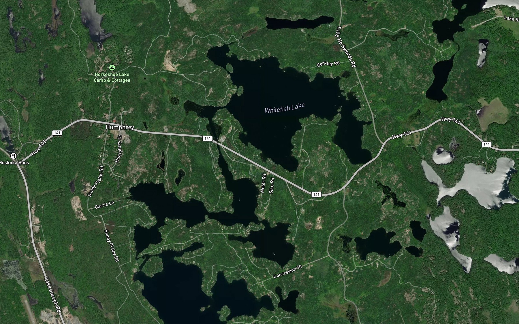 Satellite map of the Broad River