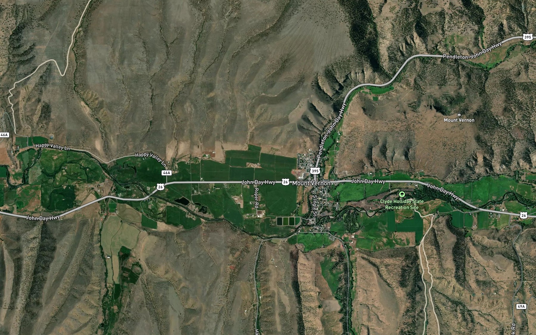 Satellite map of the Panama Ditch