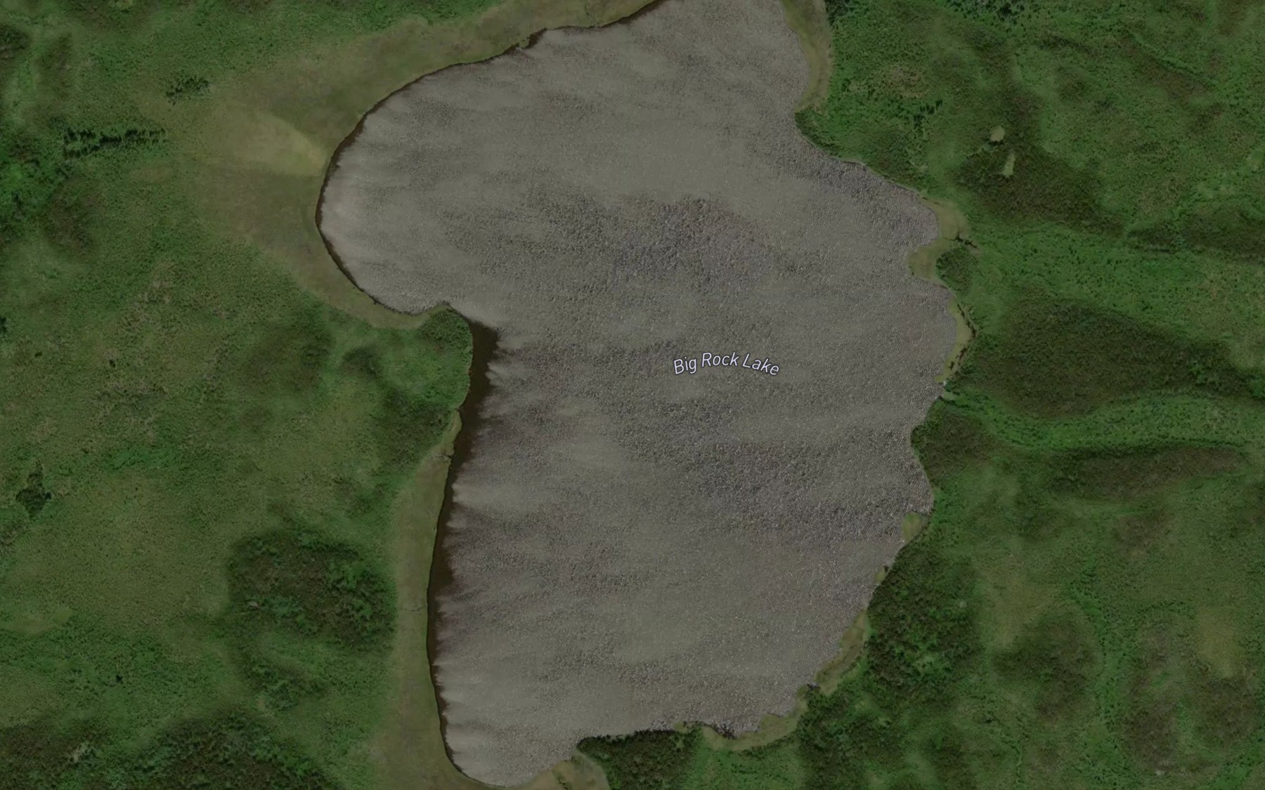 Satellite map of the Big Rock Lake