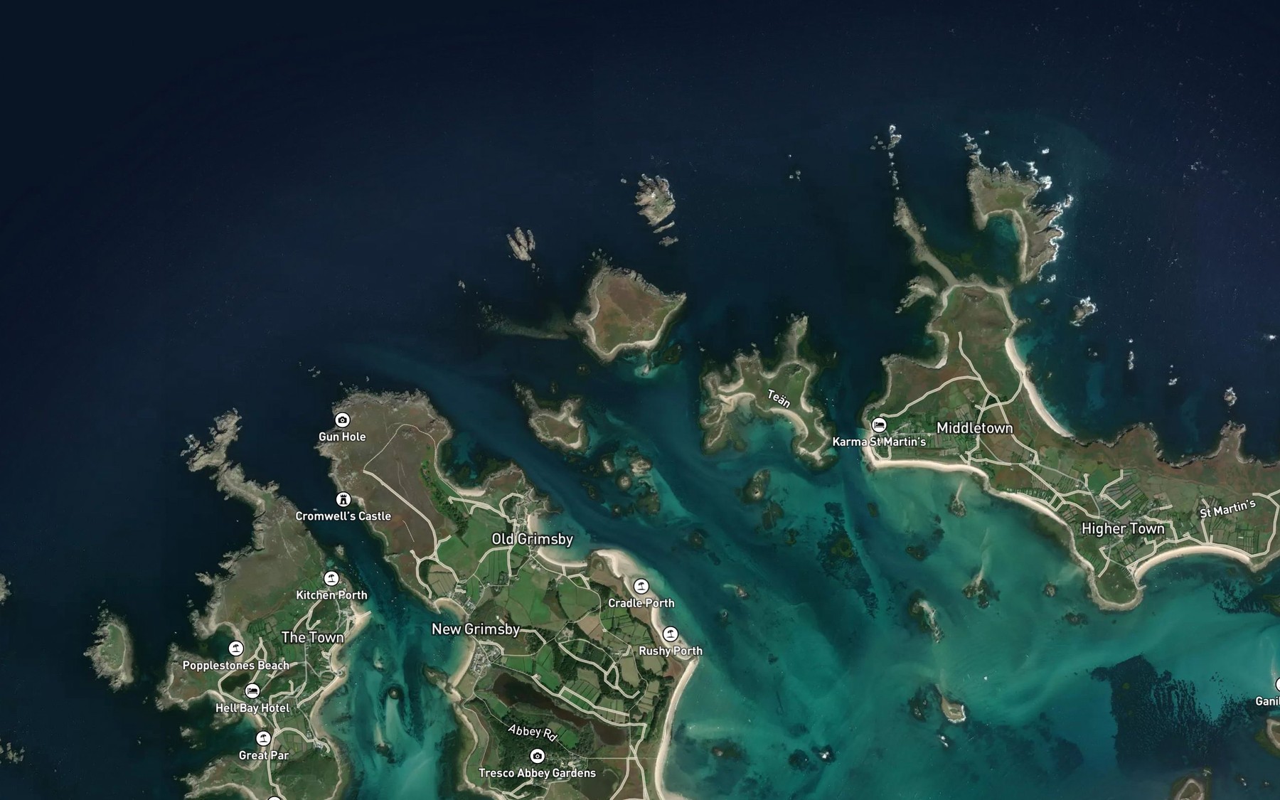 Satellite map of the St. Helen's Pool