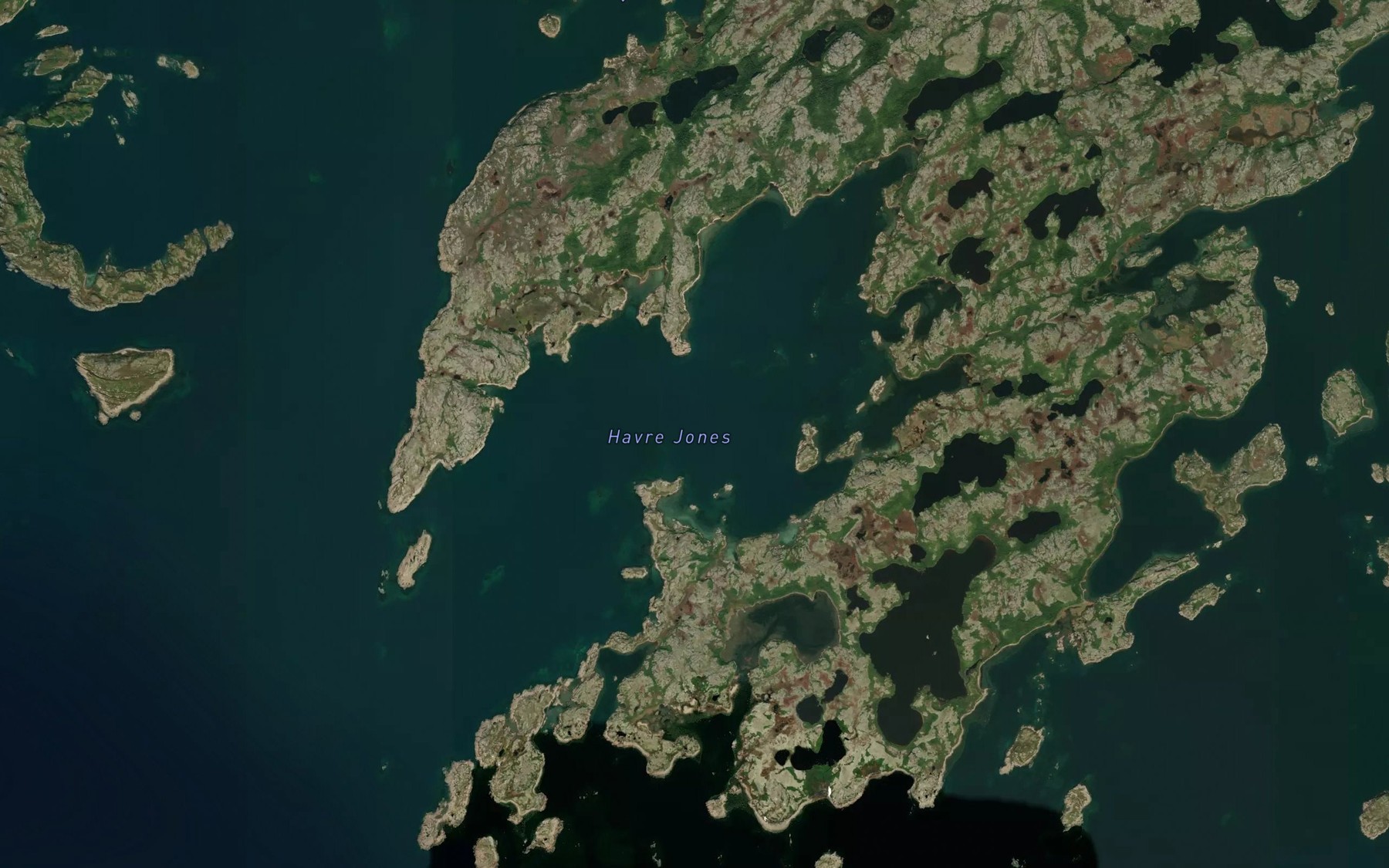 Satellite map of the Havre Jones