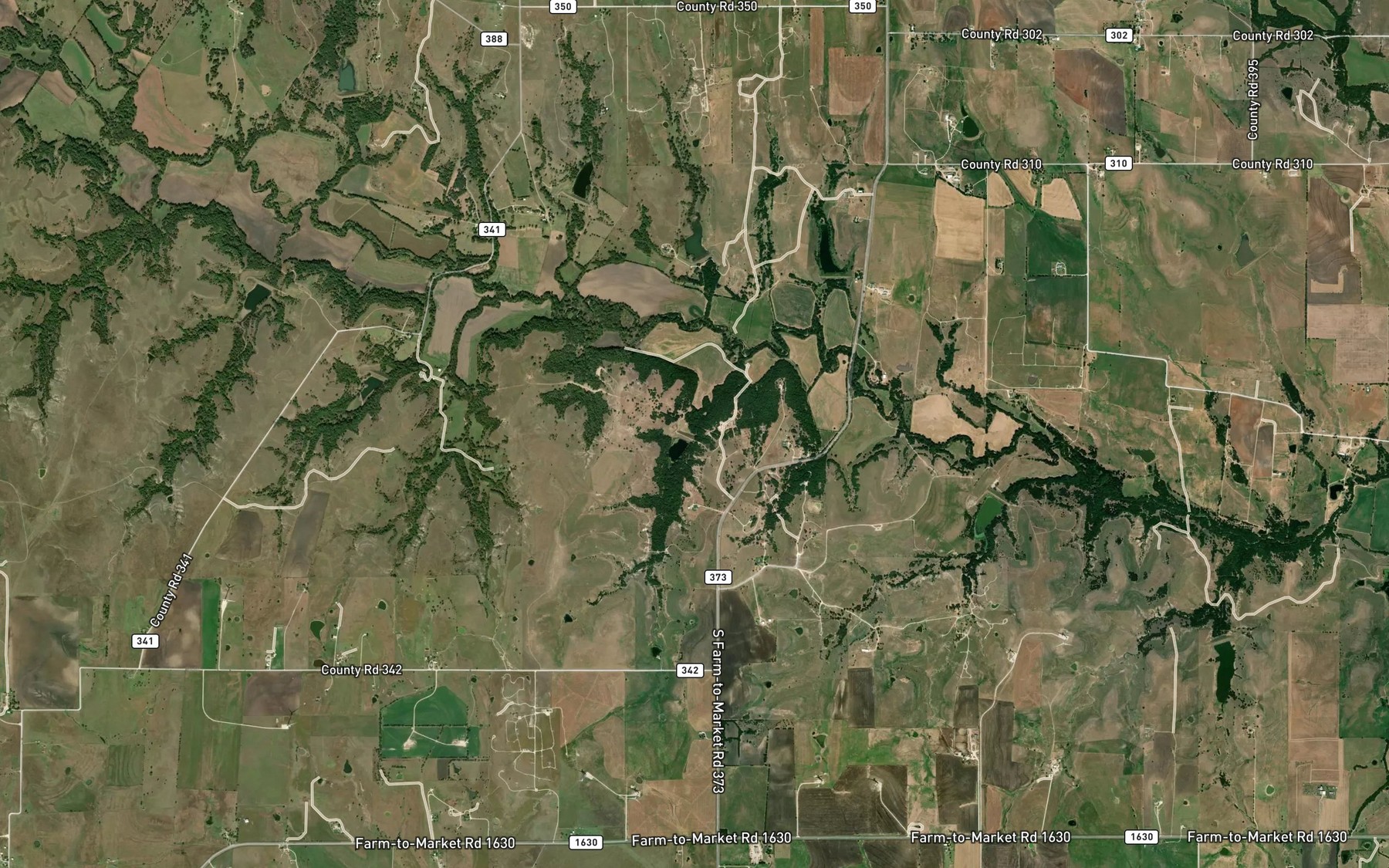 Satellite map of the Soil Conservation Service Site 6h Reservoir