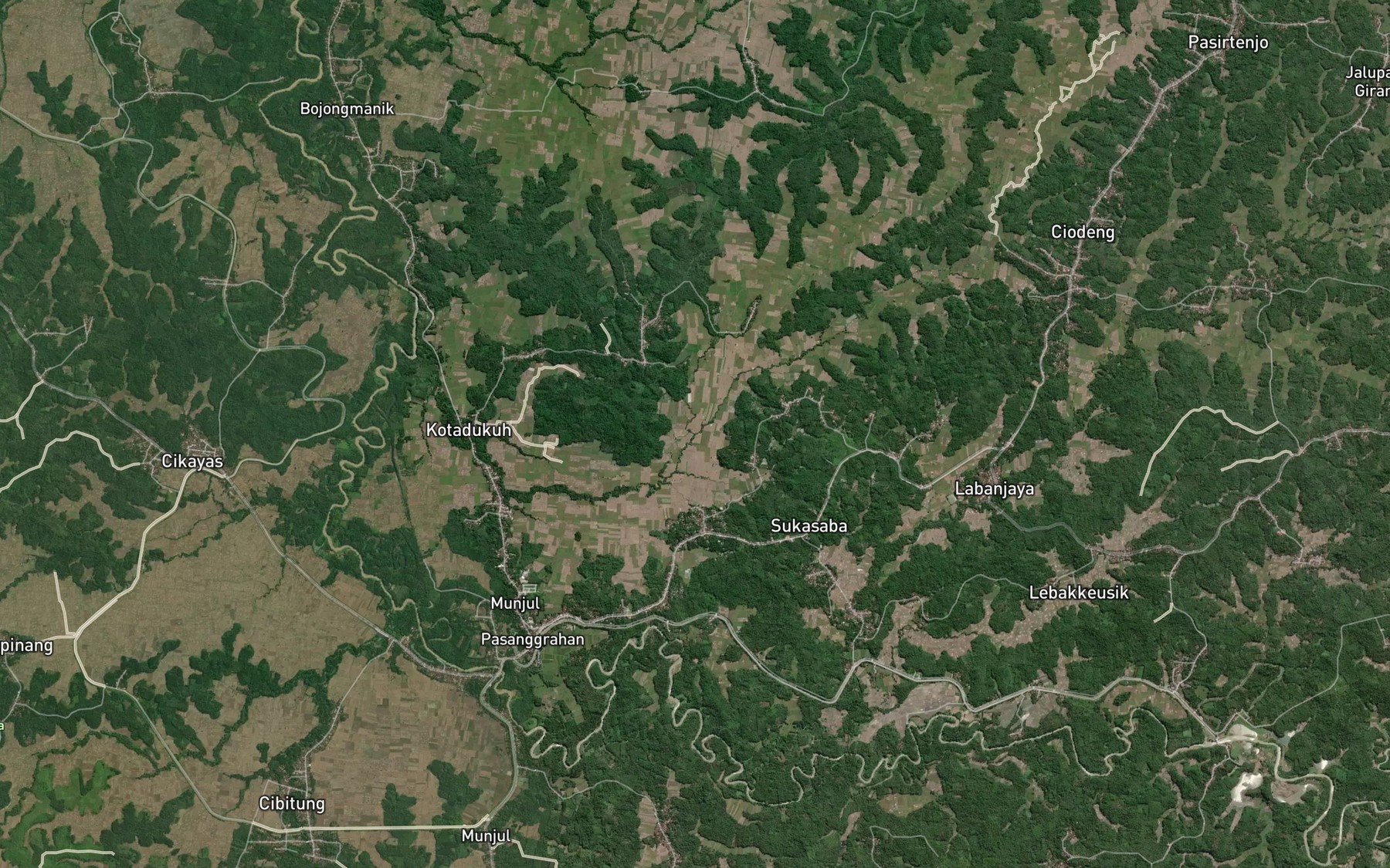 Satellite map of the Ci Kamurang
