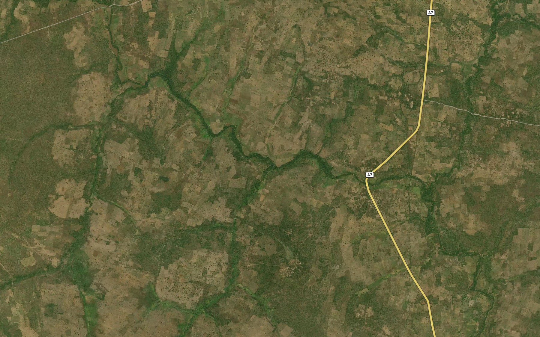 Satellite map of the River Yabawu