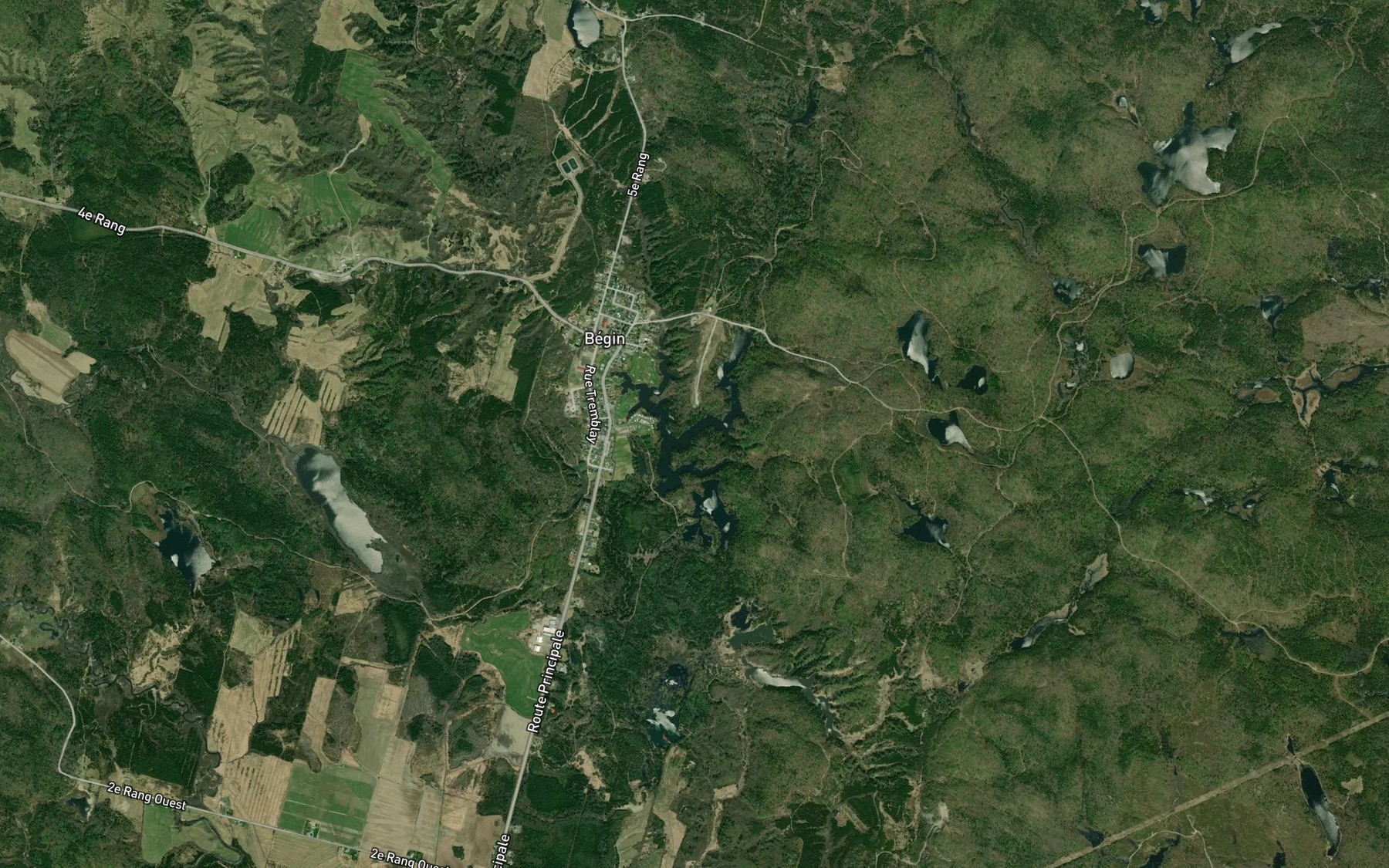 Satellite map of the Lac des Chicots