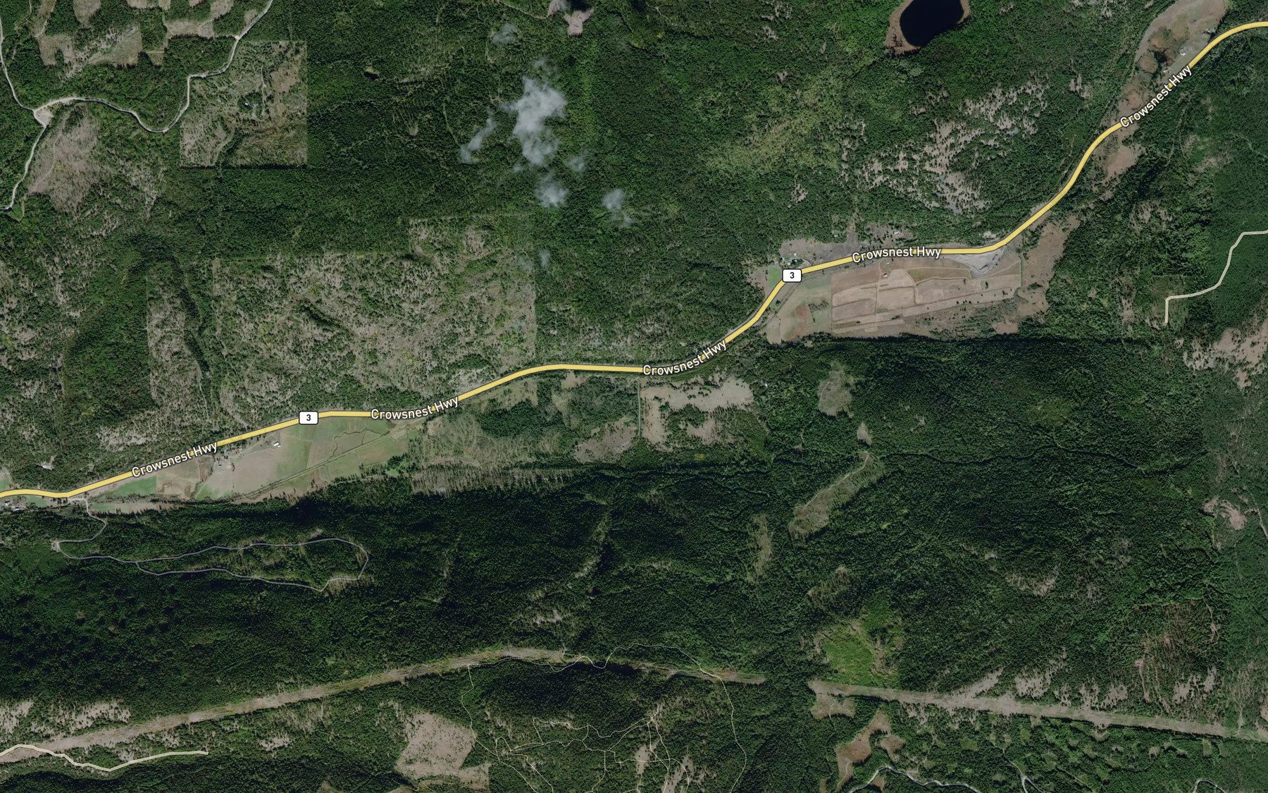 Satellite map of the Goldrop Creek