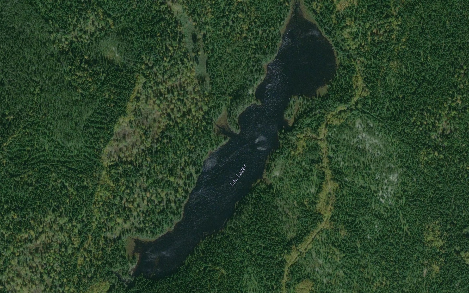 Satellite map of the Lac Lazer
