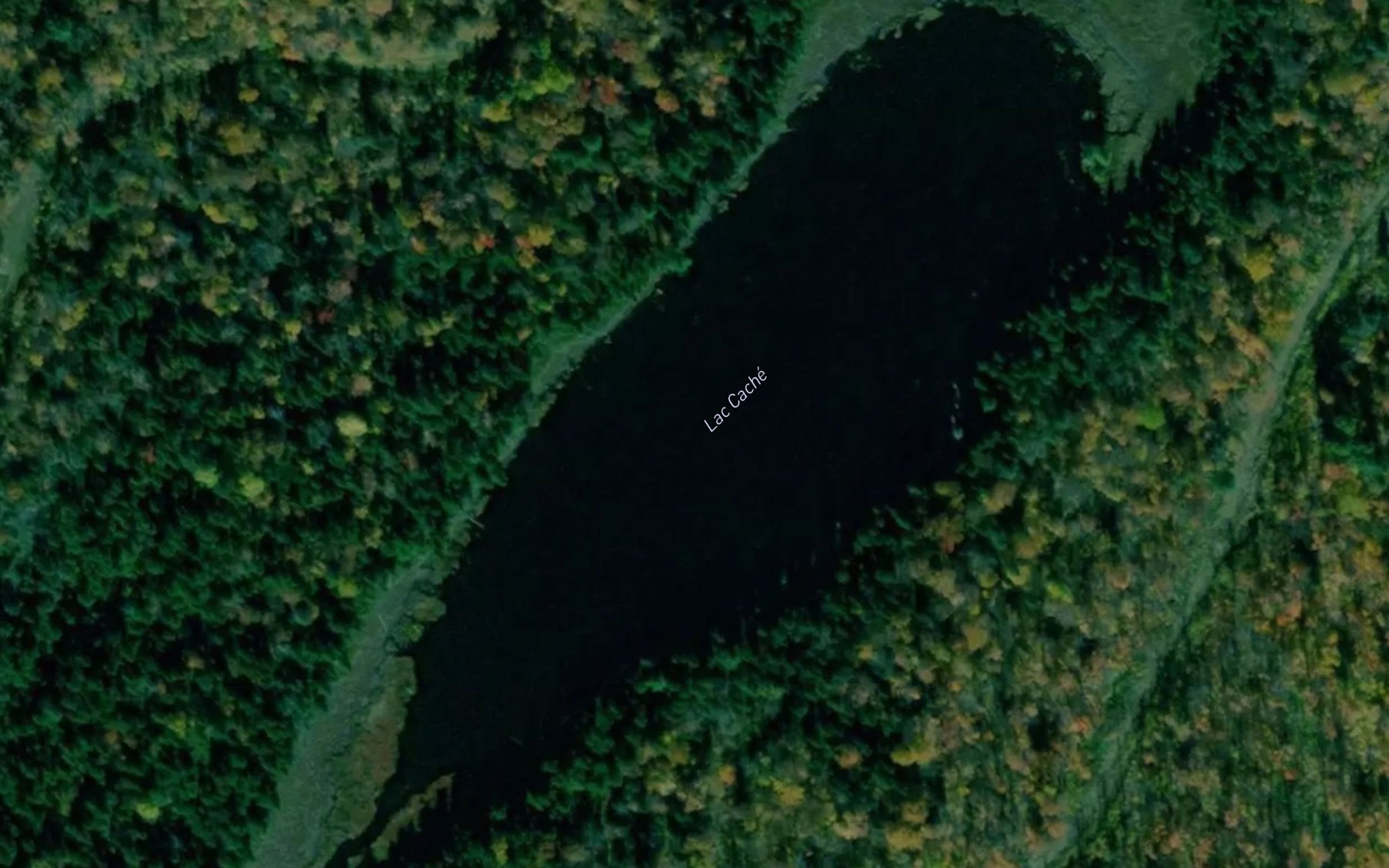 Satellite map of the Lac Cache
