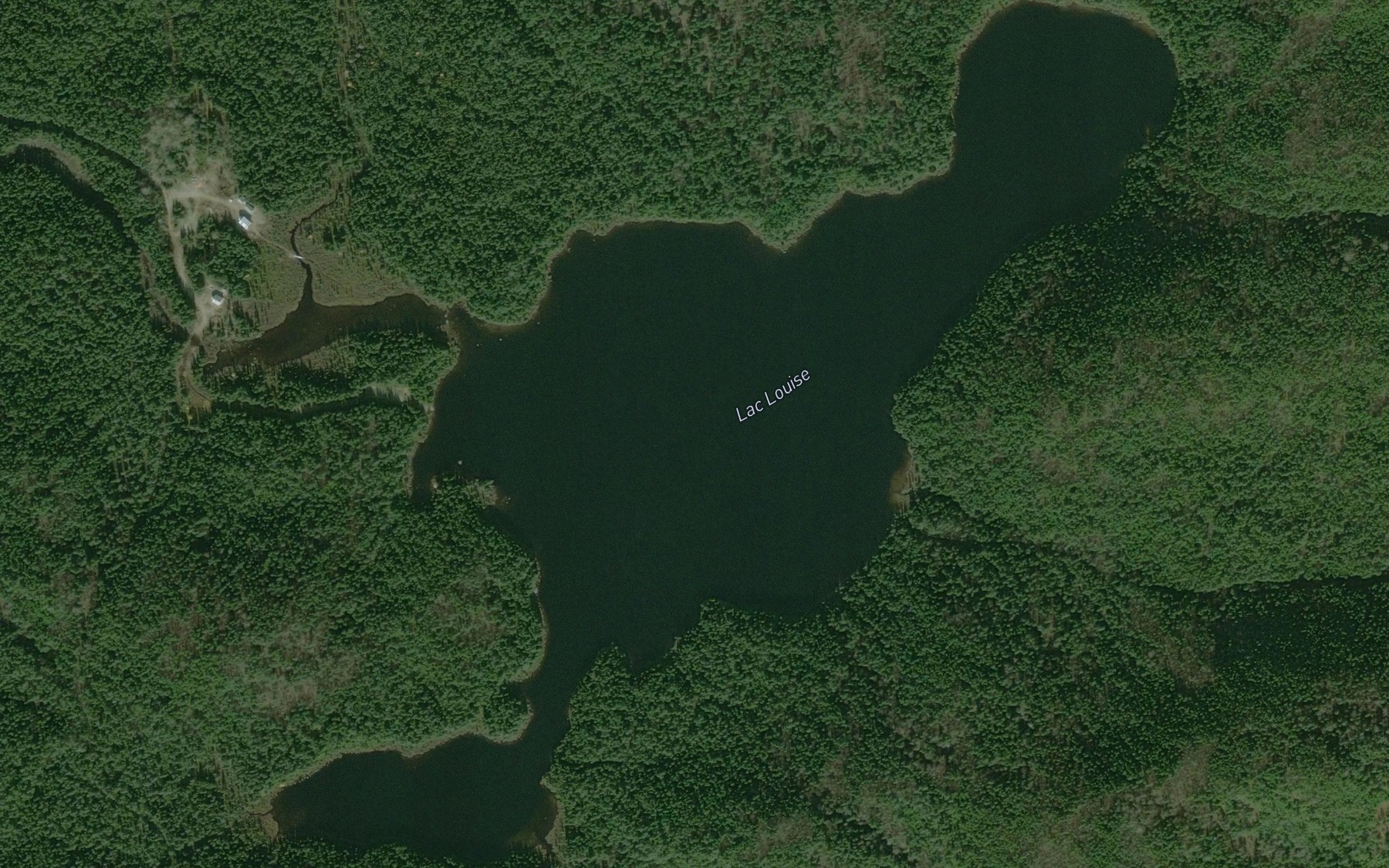 Satellite map of the Lac Louise