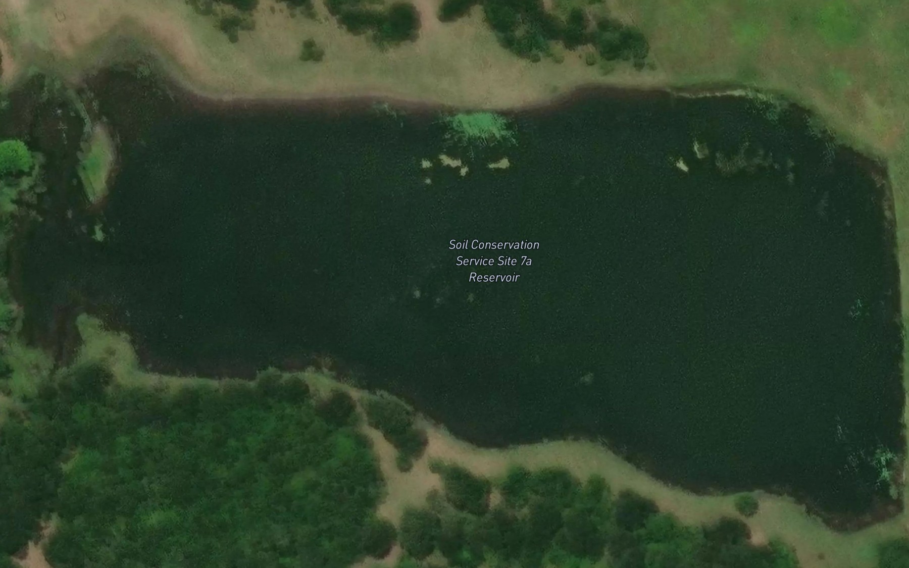 Satellite map of the Soil Conservation Service Site 7a Reservoir
