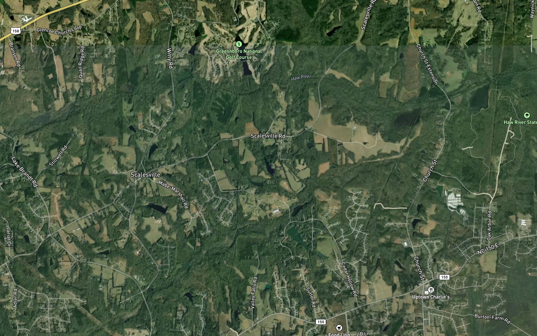 Satellite map of the Britt-Fishman Lake