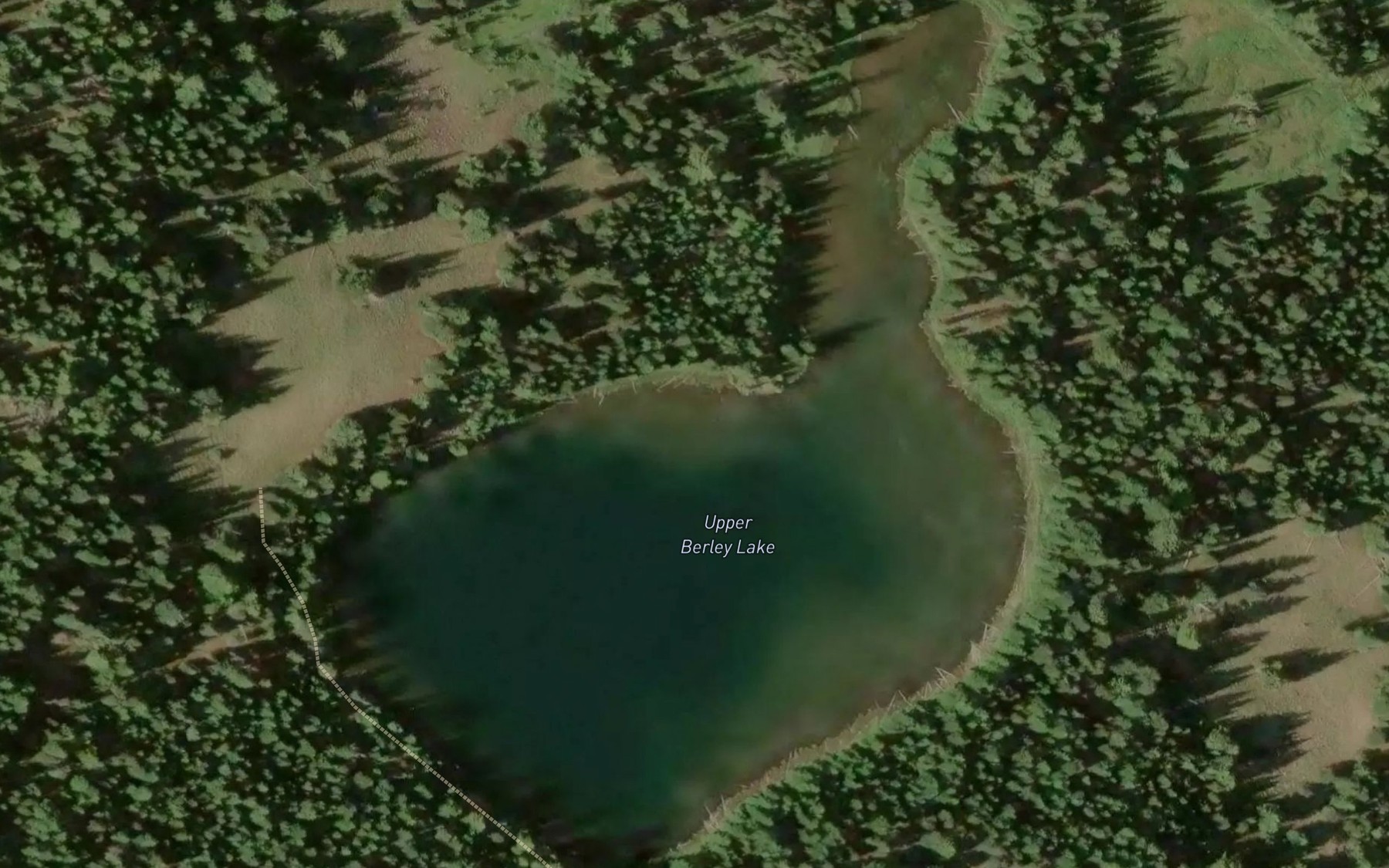 Satellite map of the Upper Berley Lake