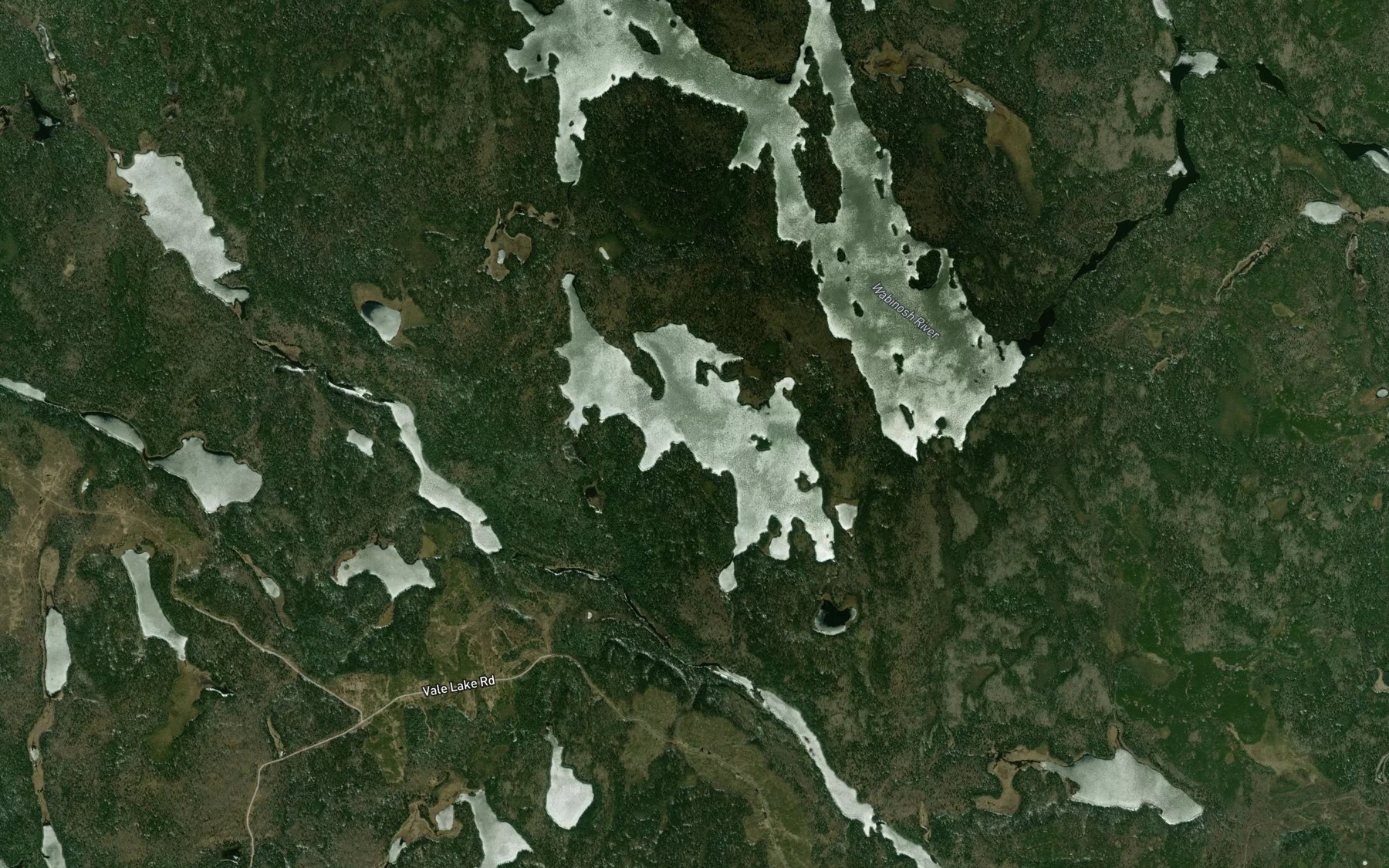 Satellite map of the Mountain Lake