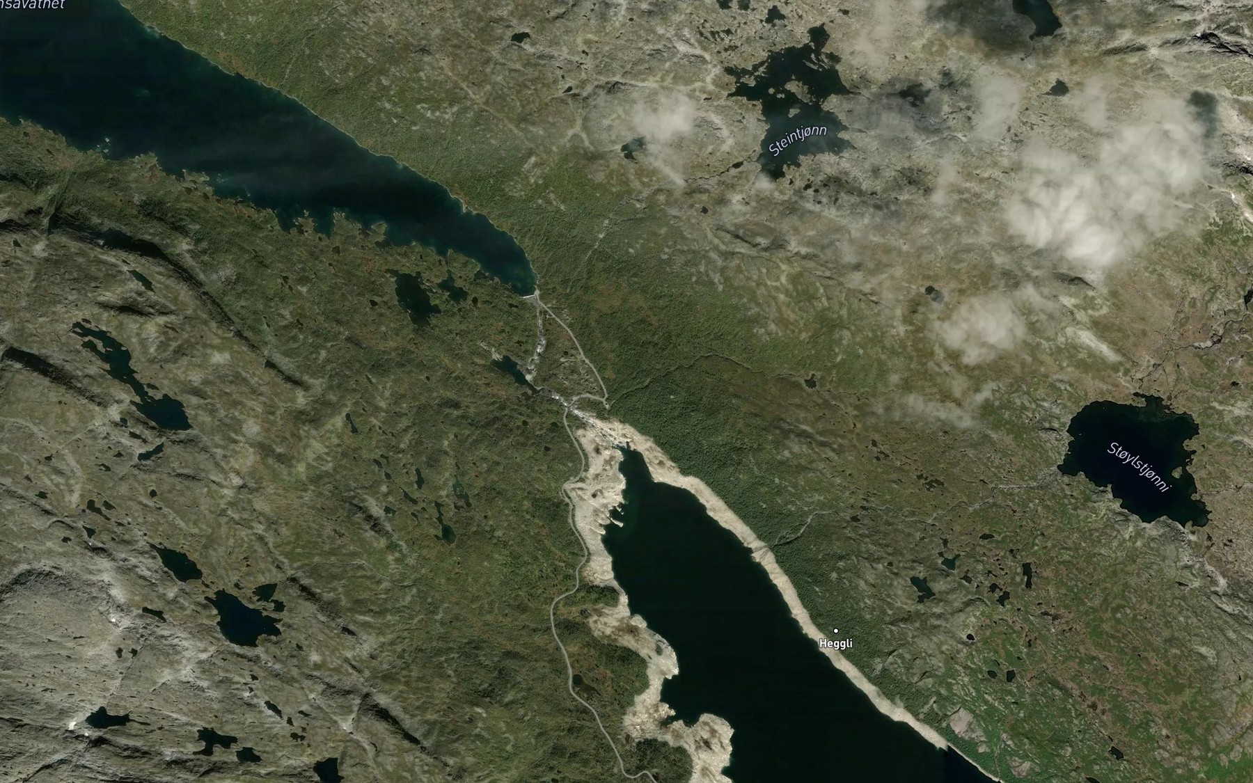 Satellite map of the Tverrane