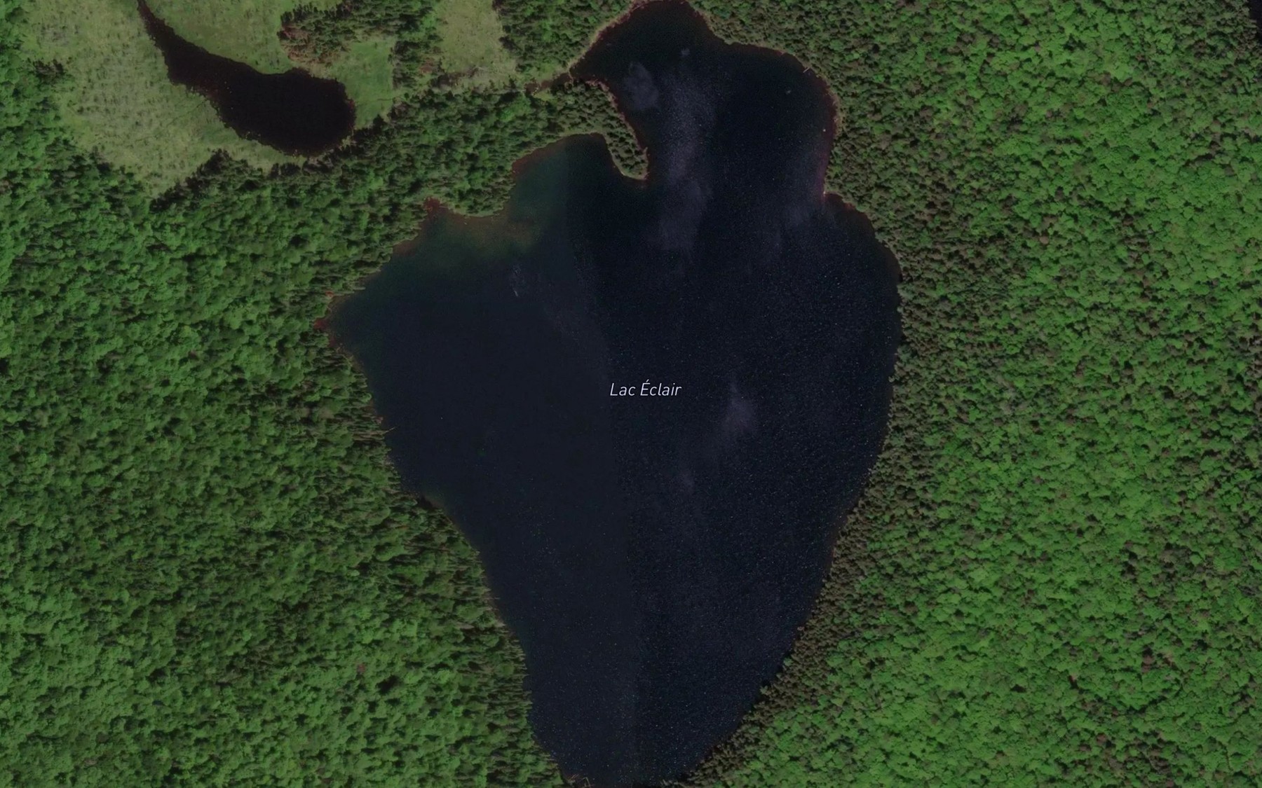 Satellite map of the Lac Eclair
