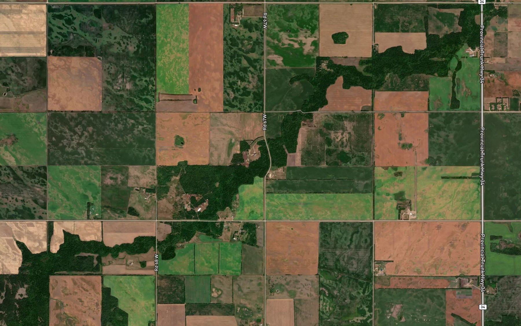 Satellite map of the Campbell Drain