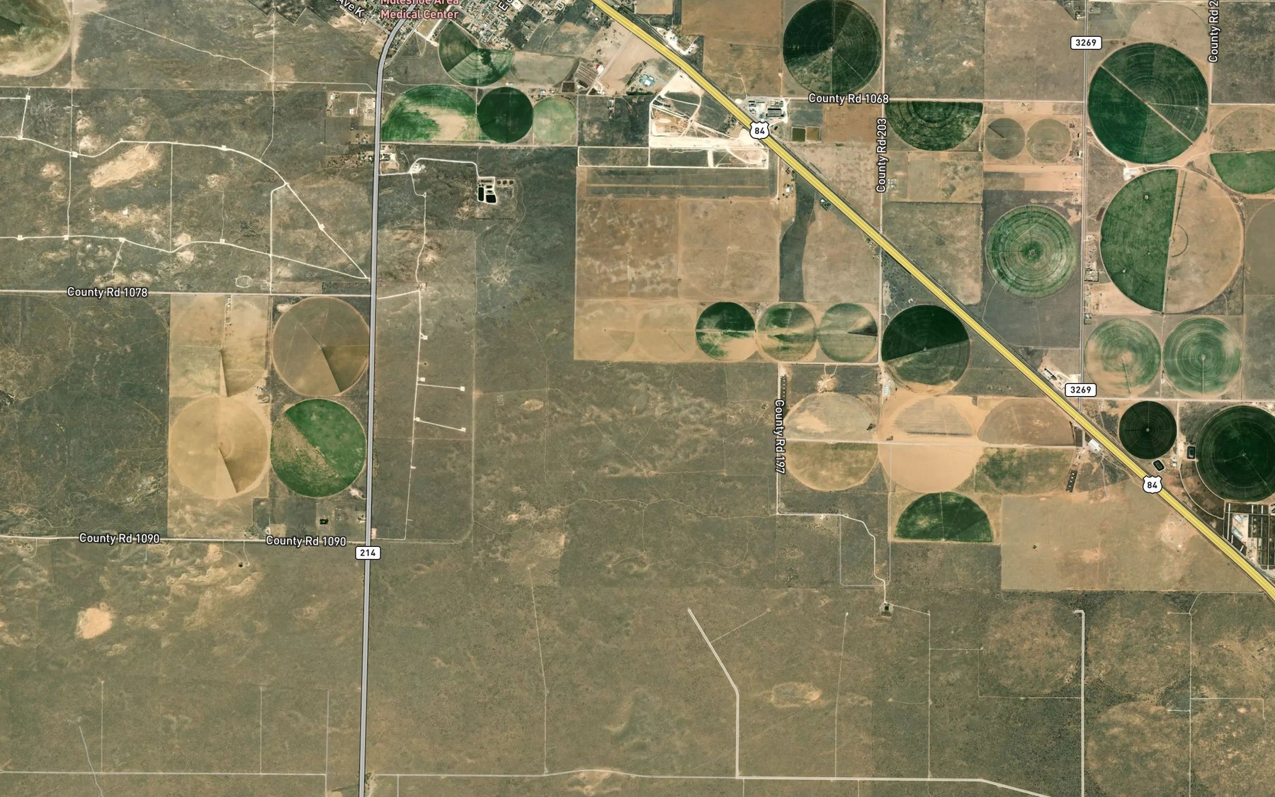 Satellite map of the Willow Lake