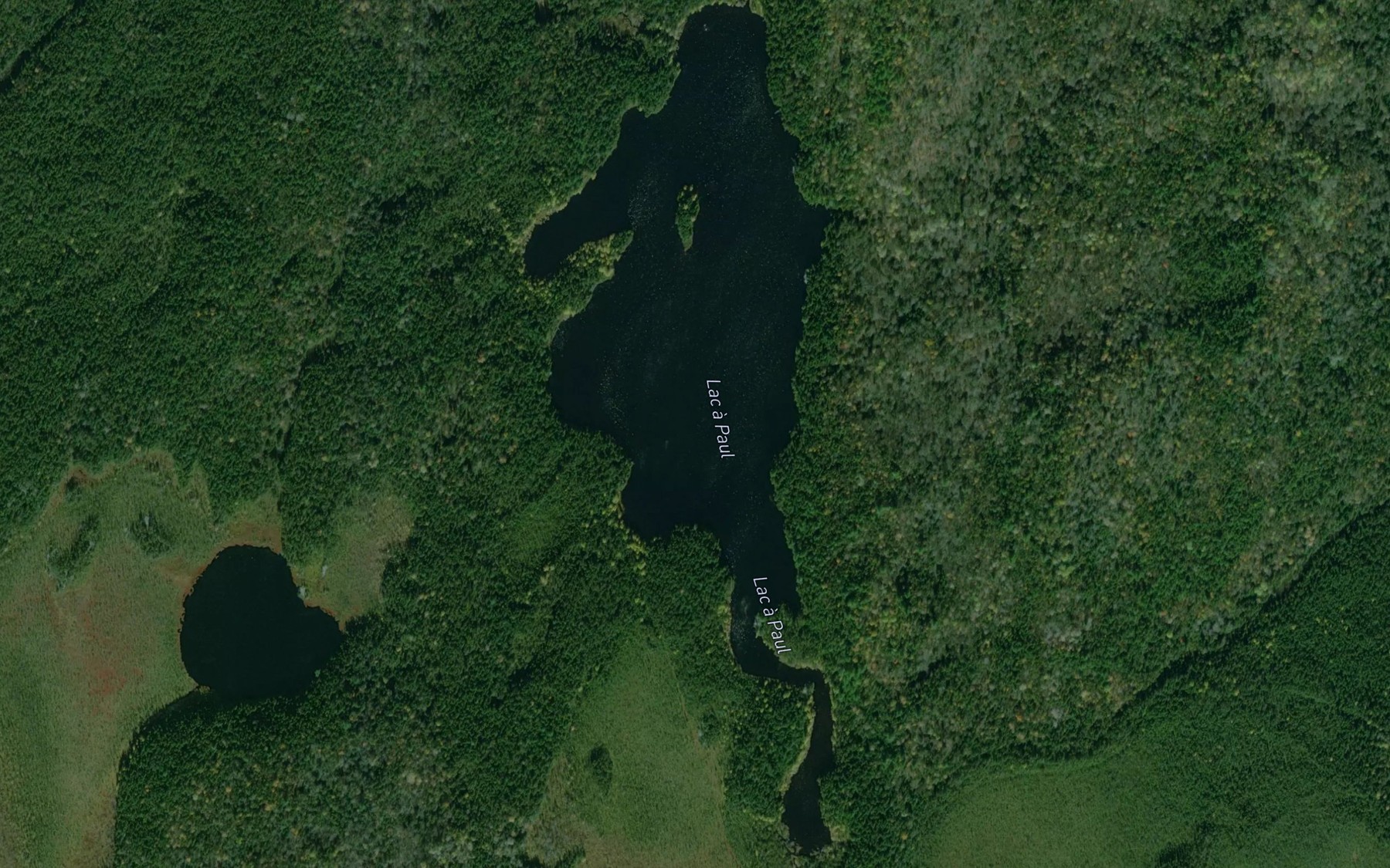 Satellite map of the Lac a l'Ile