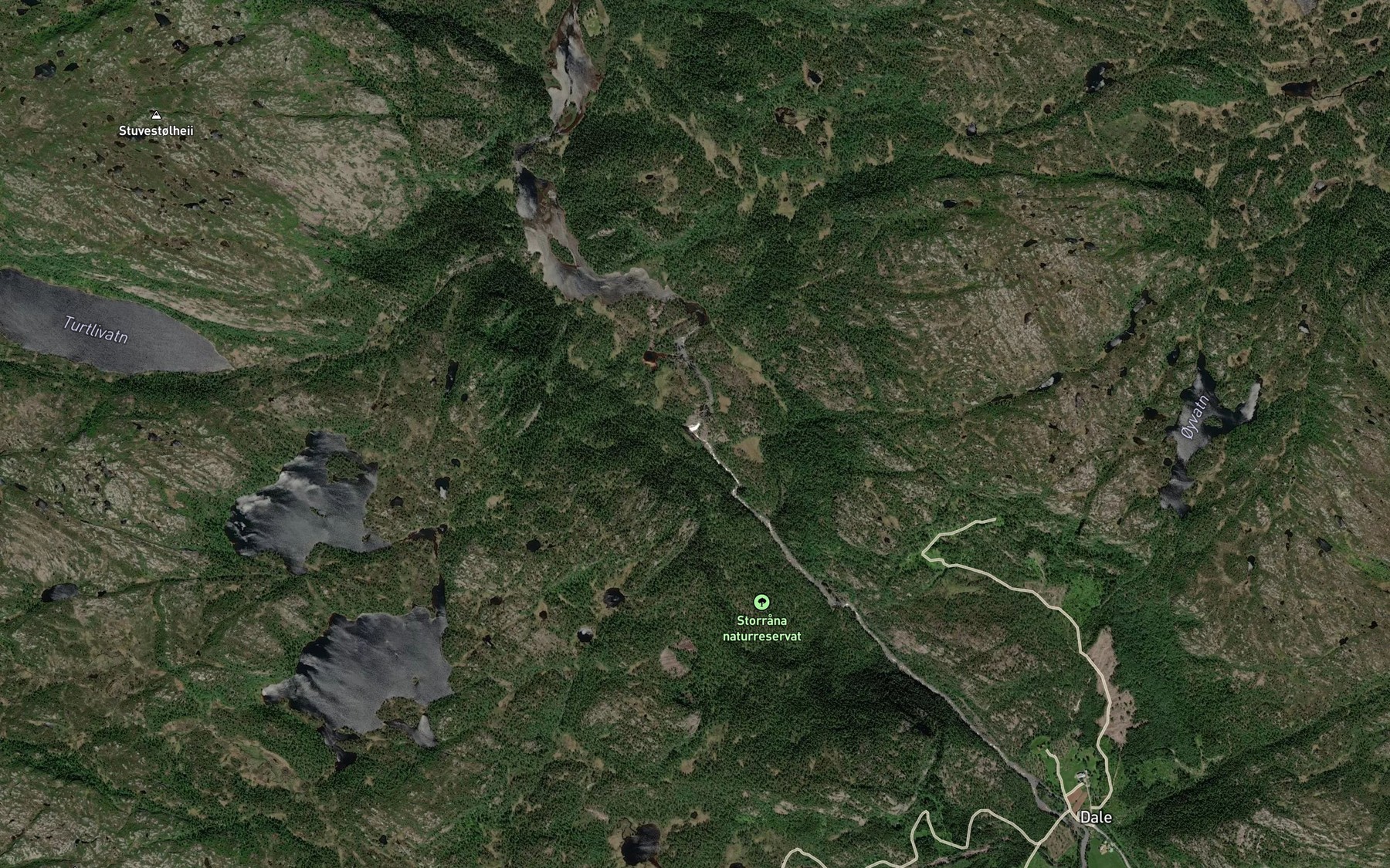 Satellite map of the Rjukan