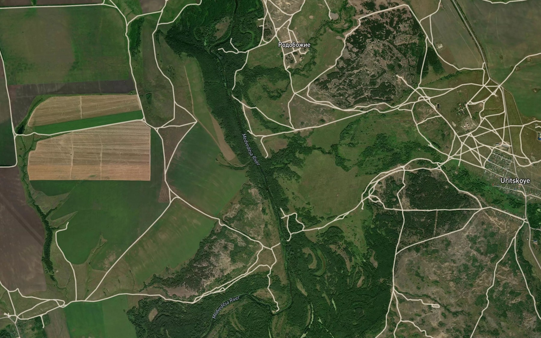 Satellite map of the Chivka