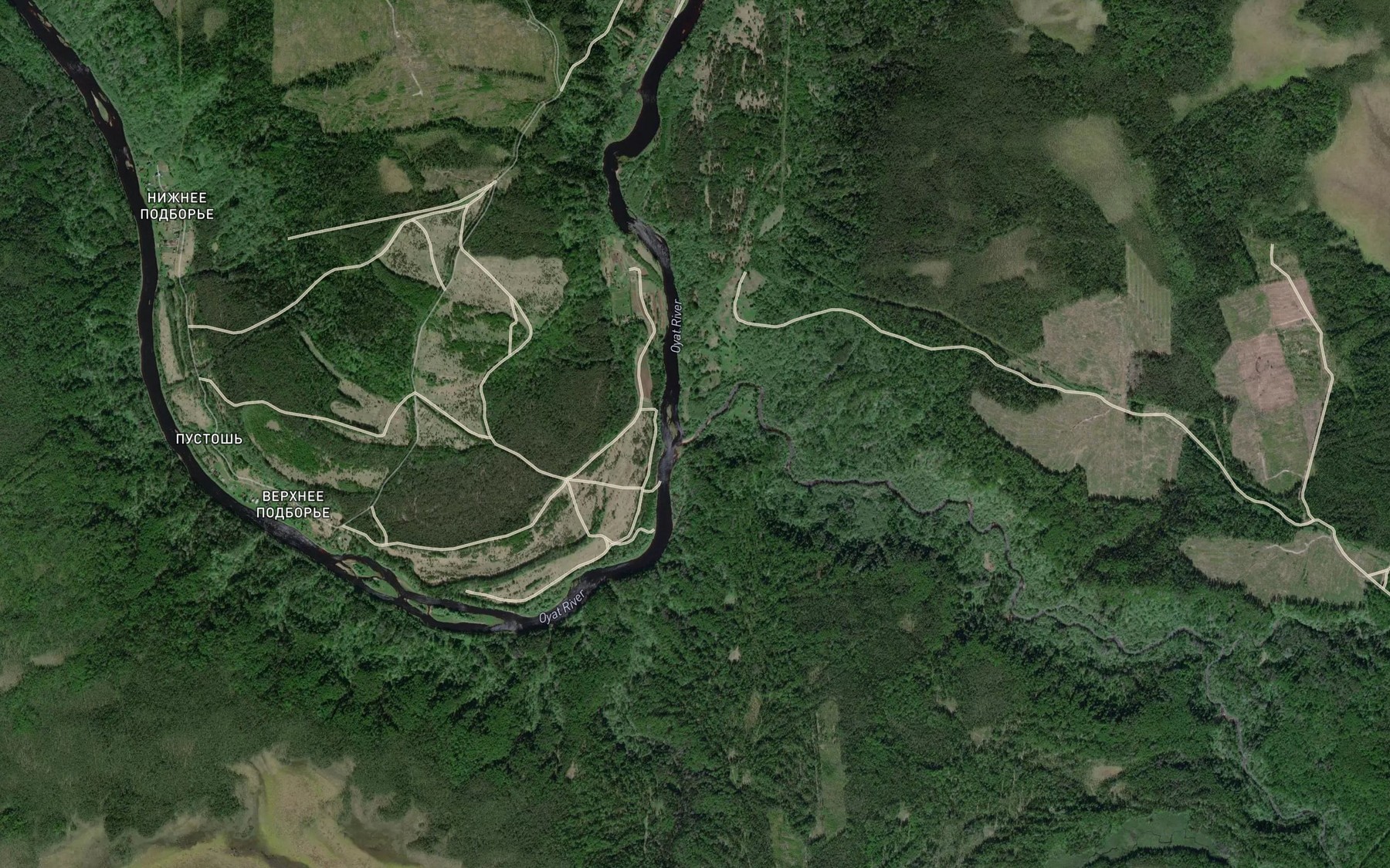Satellite map of the Ashchina