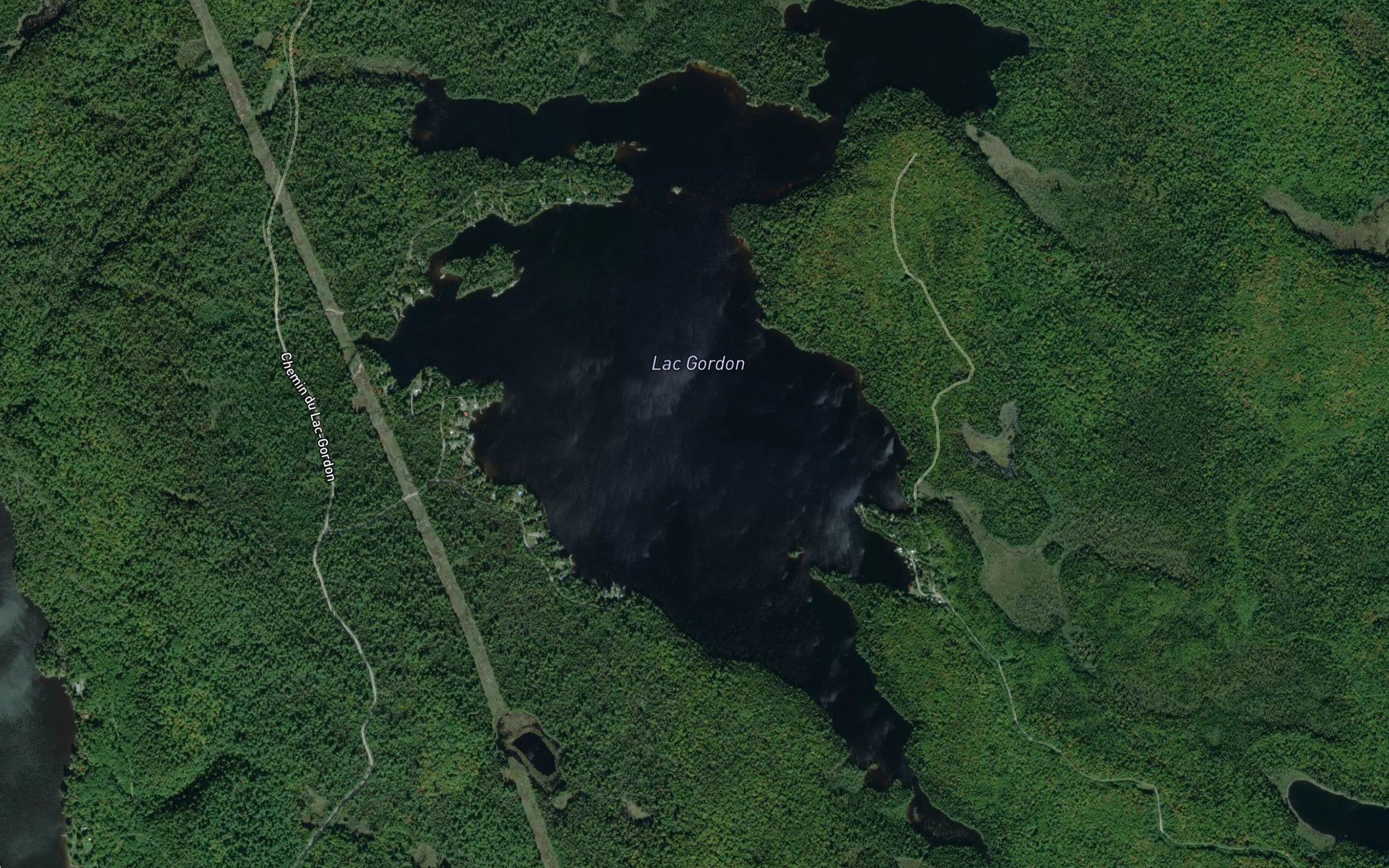 Satellite map of the Lac Gordon