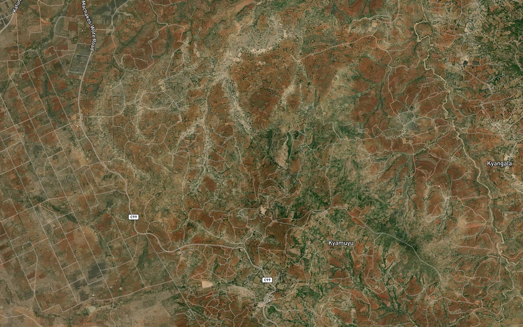 Satellite map of the Kathumo Dam