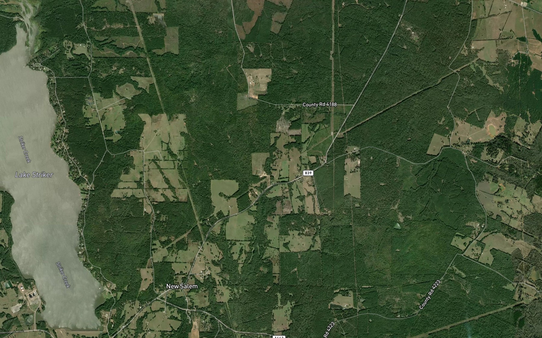 Satellite map of the Weatherford Spring